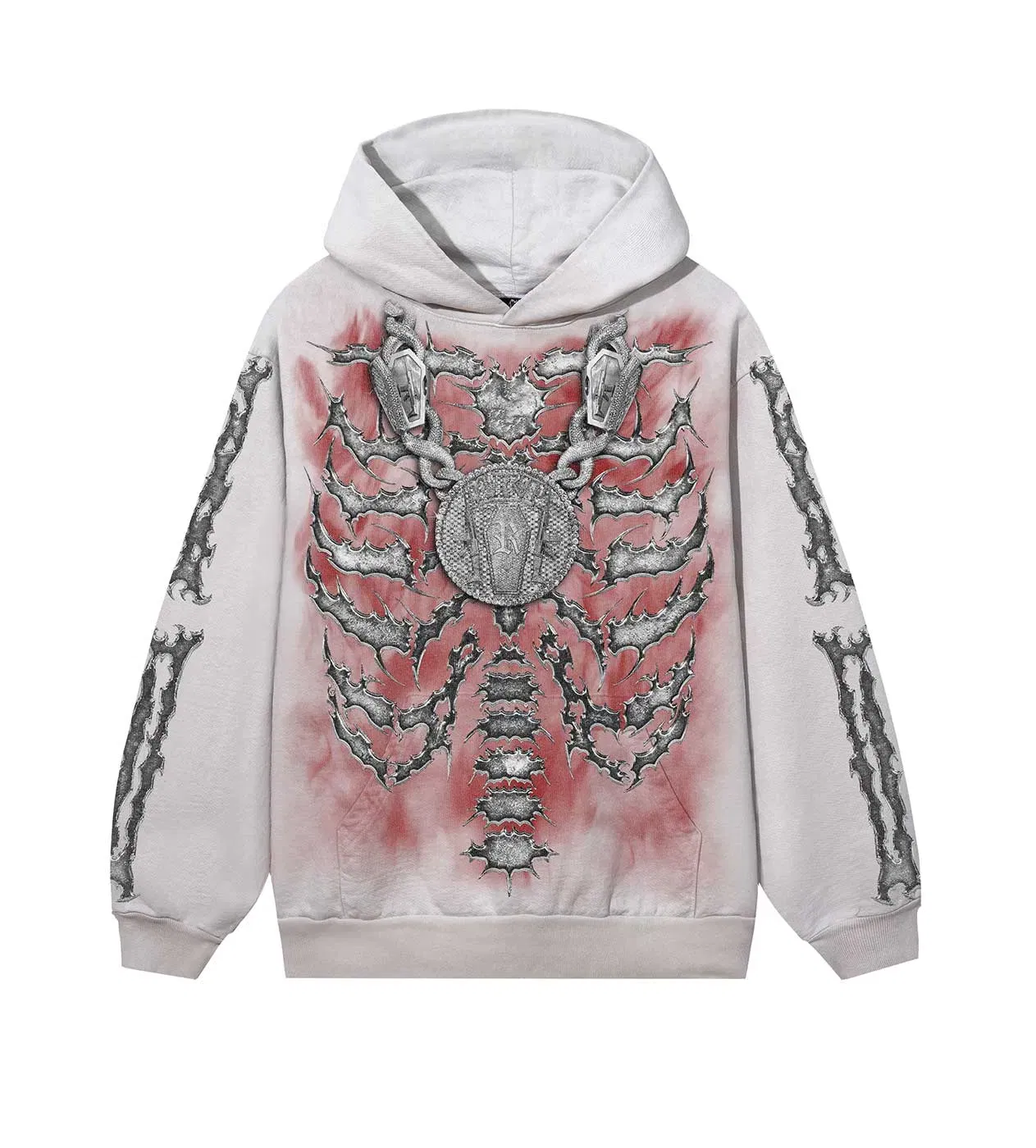 Revenge 38 Ribcage Hoodie Cement