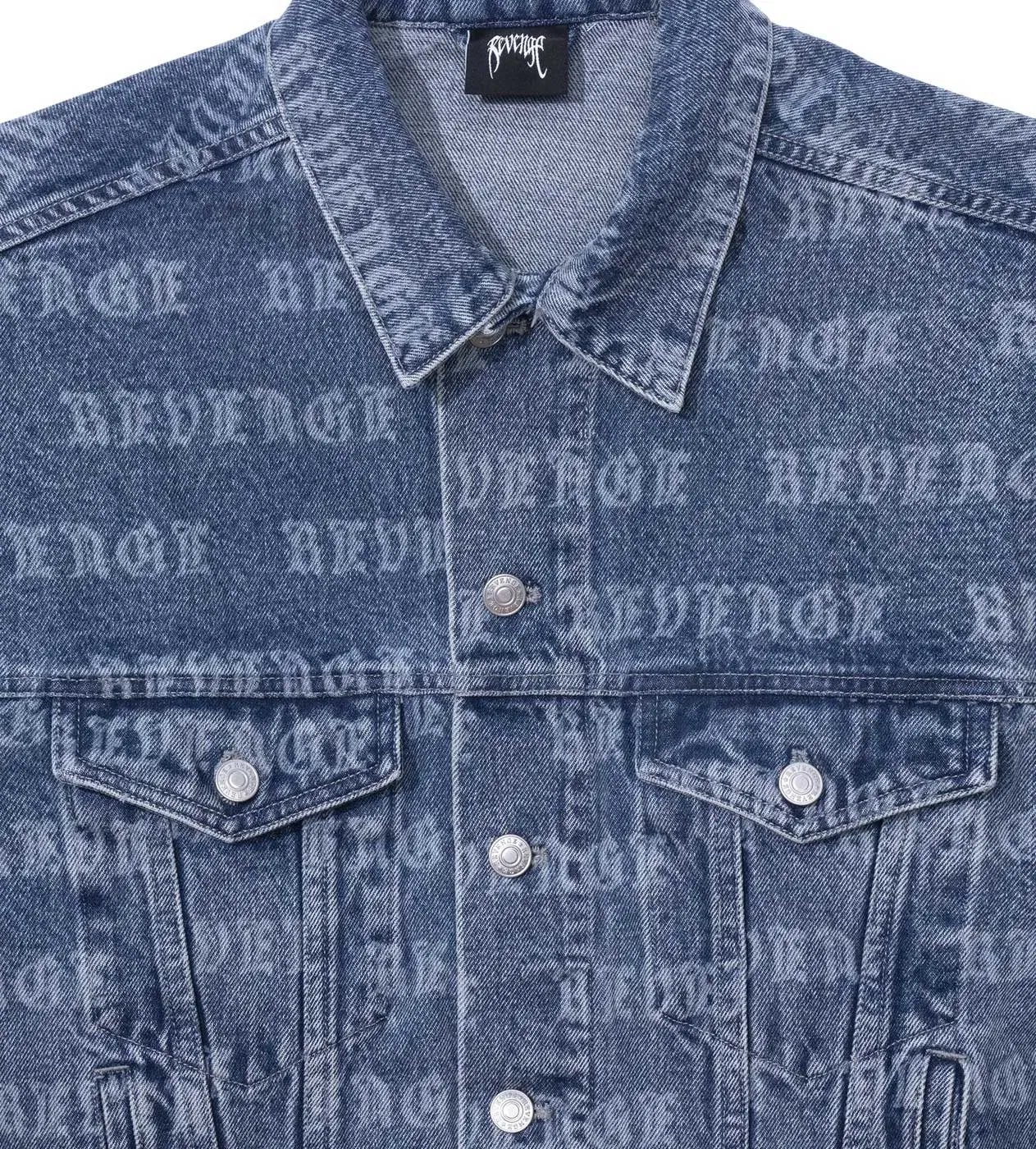 Revenge All Over Denim Jacket Indigo