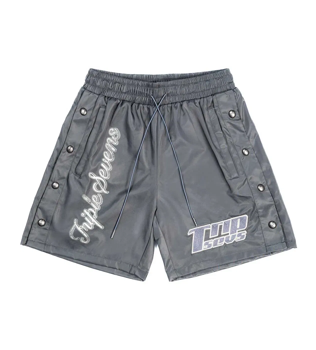 Triple Seven Triple Sevens Nylon Button Shorts Grey