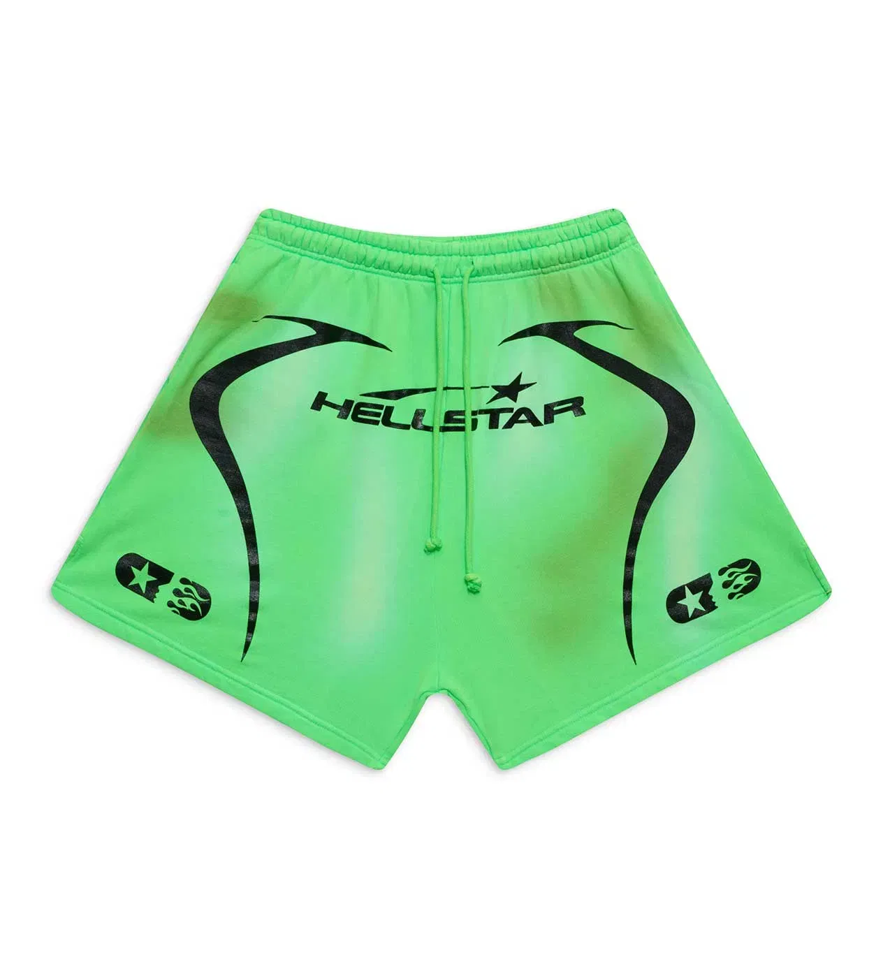 Hellstar Warm Up 7 on 7 Shorts Neon Green
