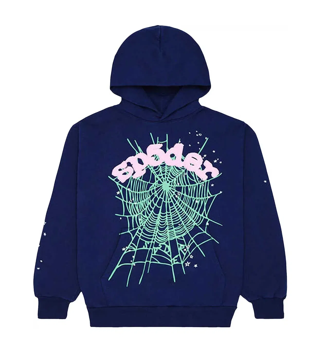 Sp5der Worldwide Sp5der OG Web Hoodie Navy/Pink