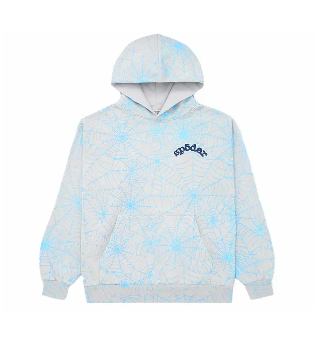 Sp5der Worldwide Sp5der AOP Web Heather Grey Hoodie