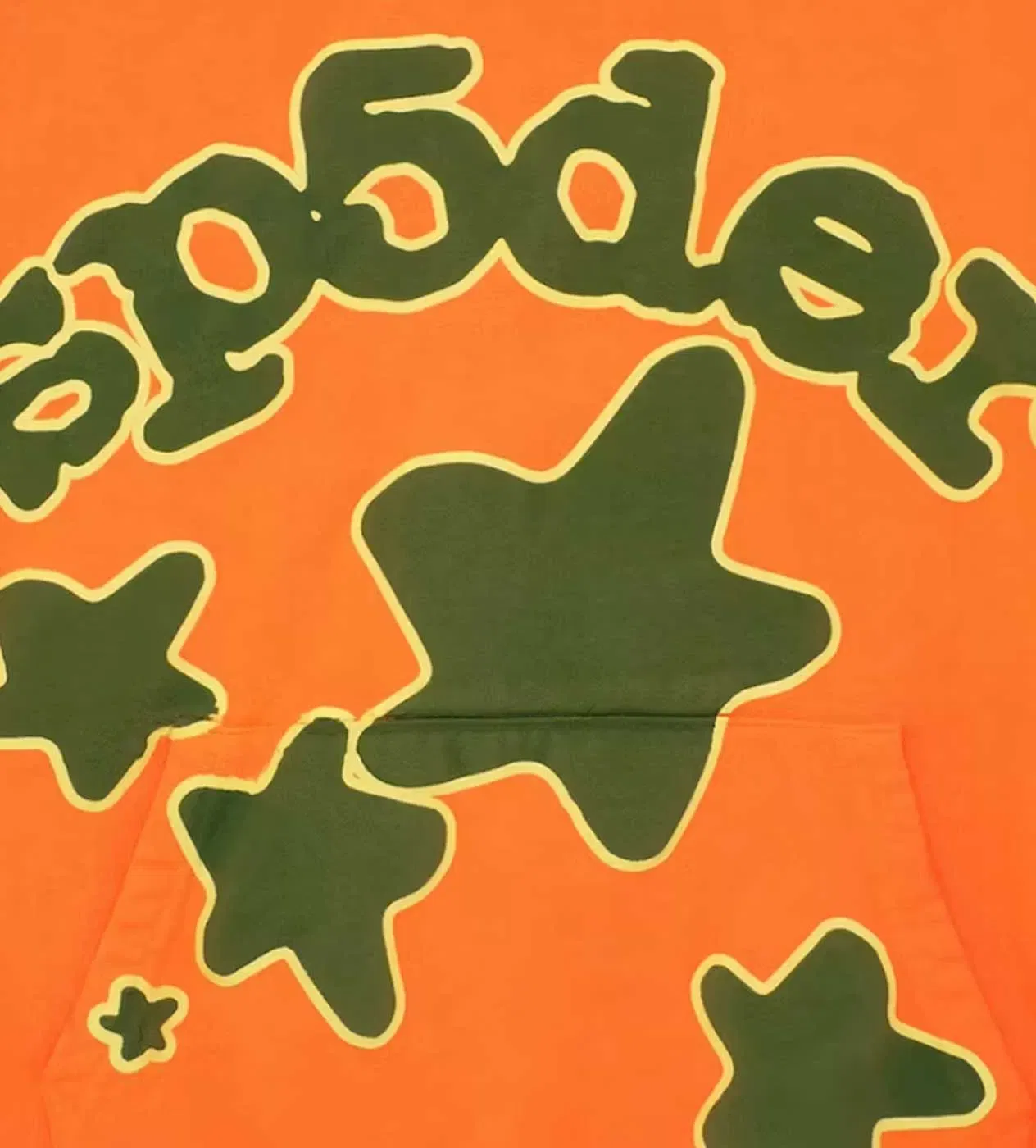 Sp5der Worldwide Sp5der Beluga Hoodie Orange/Green