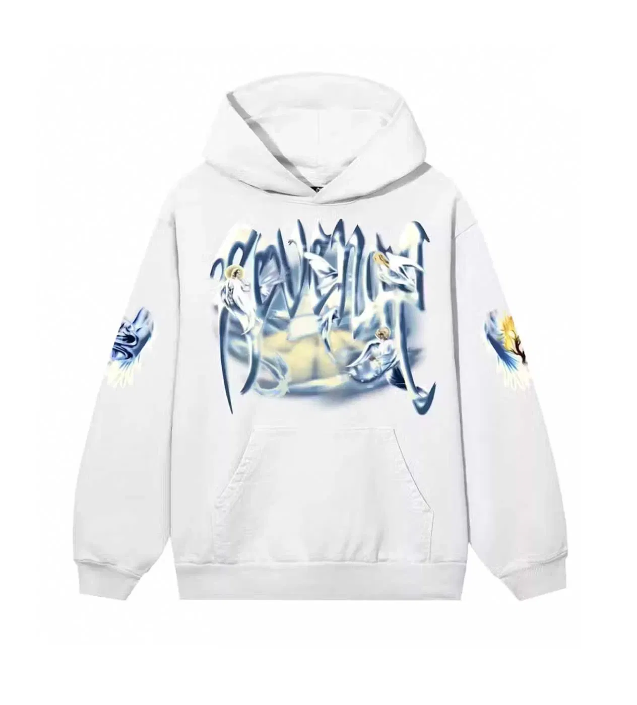 Revenge Angel Arch Logo Hoodie White