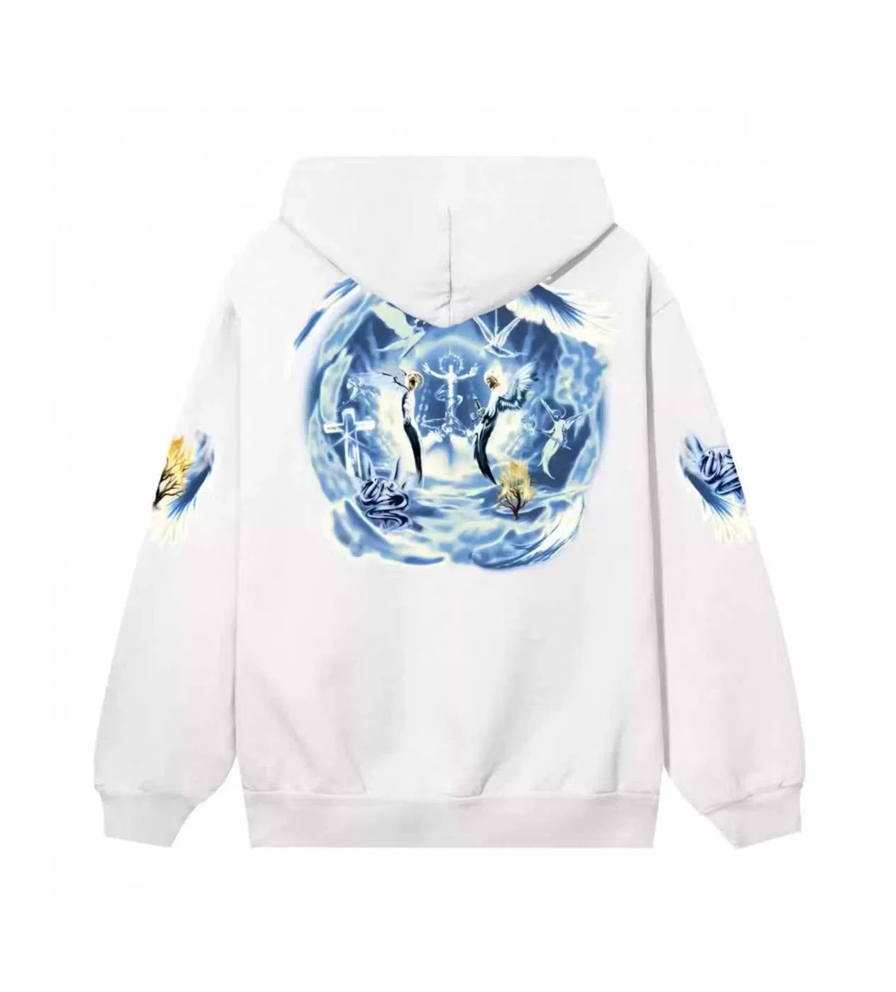 Revenge Angel Arch Logo Hoodie White