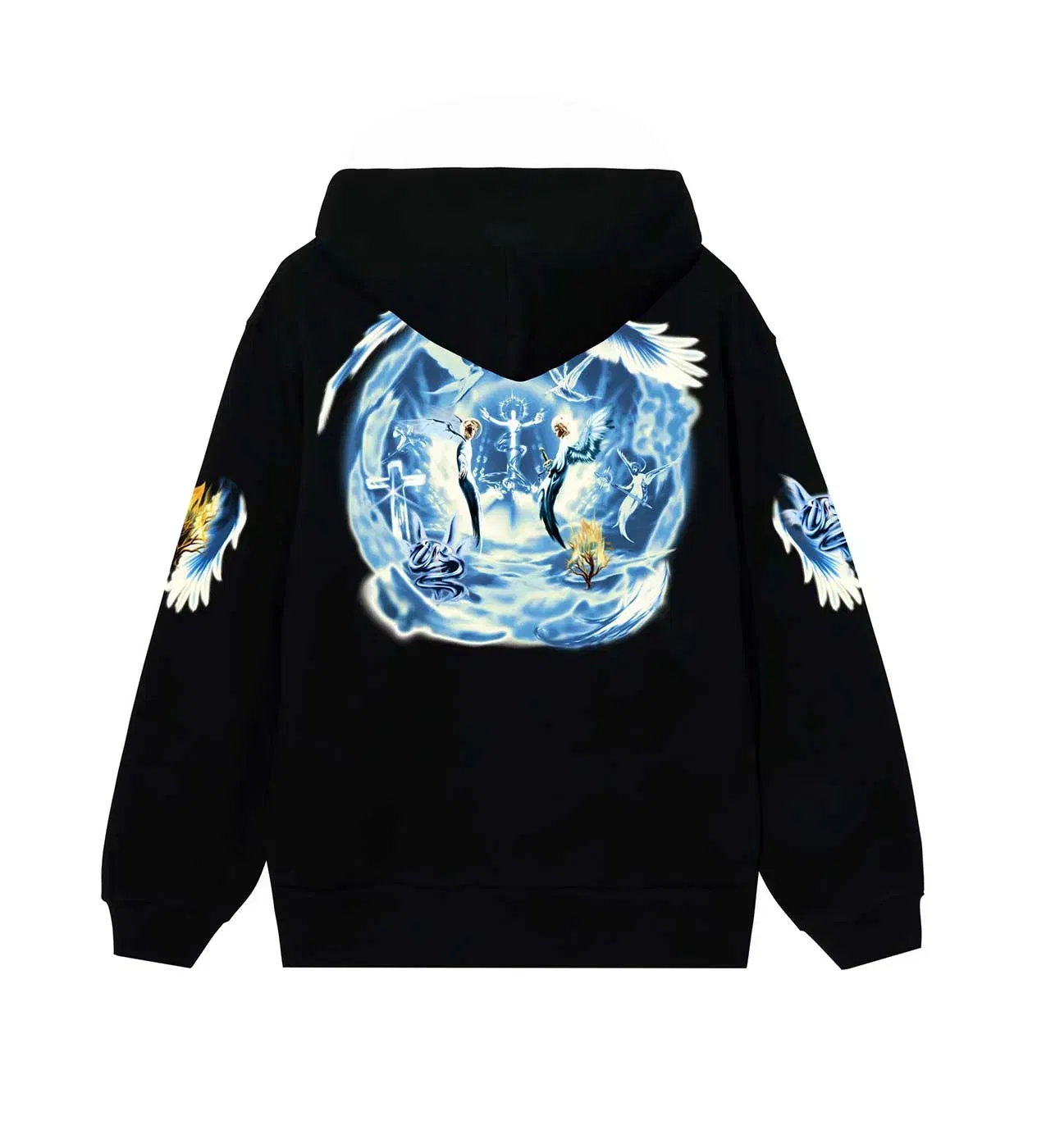 Revenge Angel Arch Logo Hoodie Black