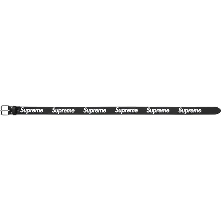 Supreme Repeat Leather Belt (FW25) Black