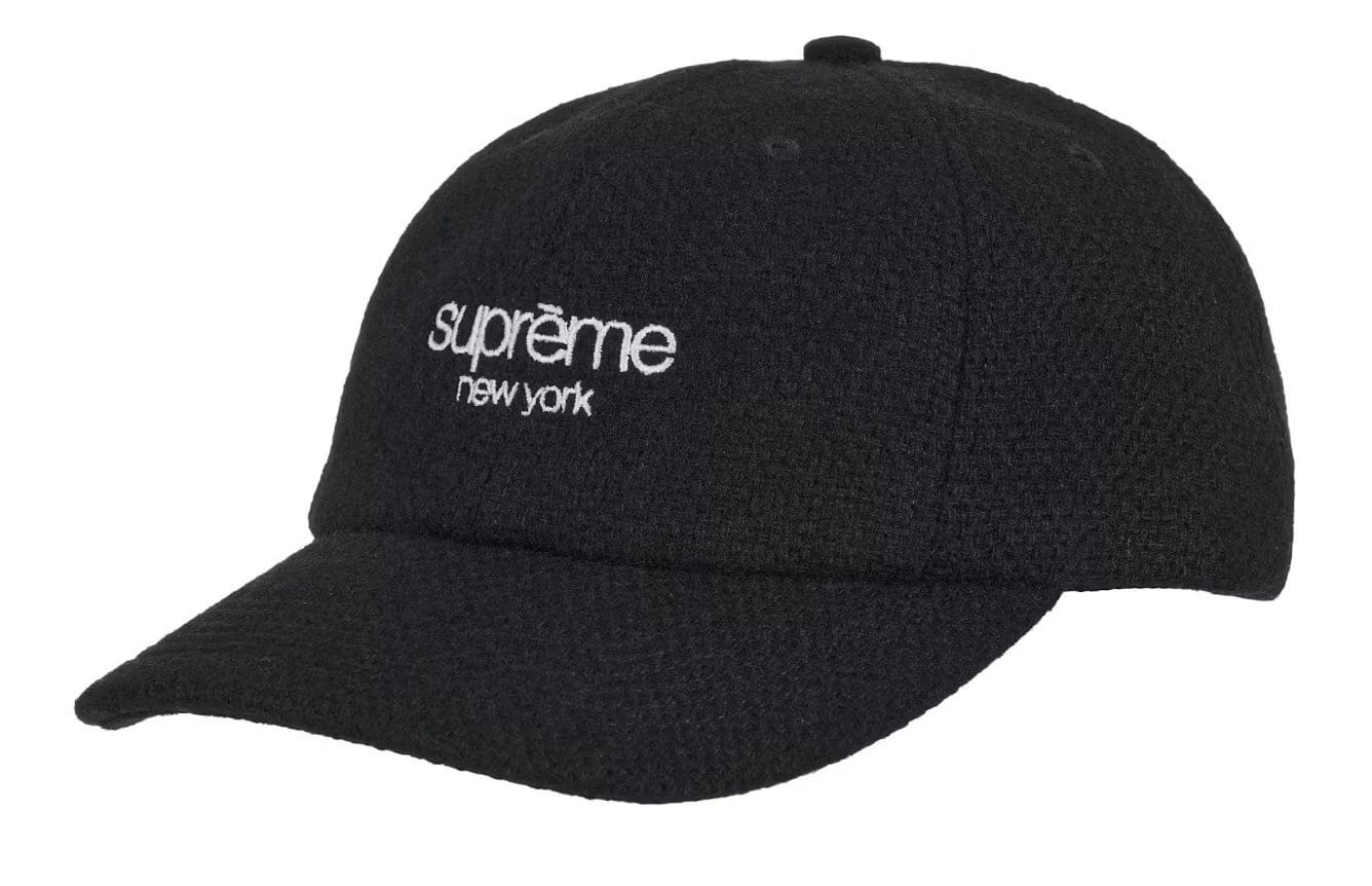 Supreme Harris Tweed 6-Panel Hat (FW25) Black