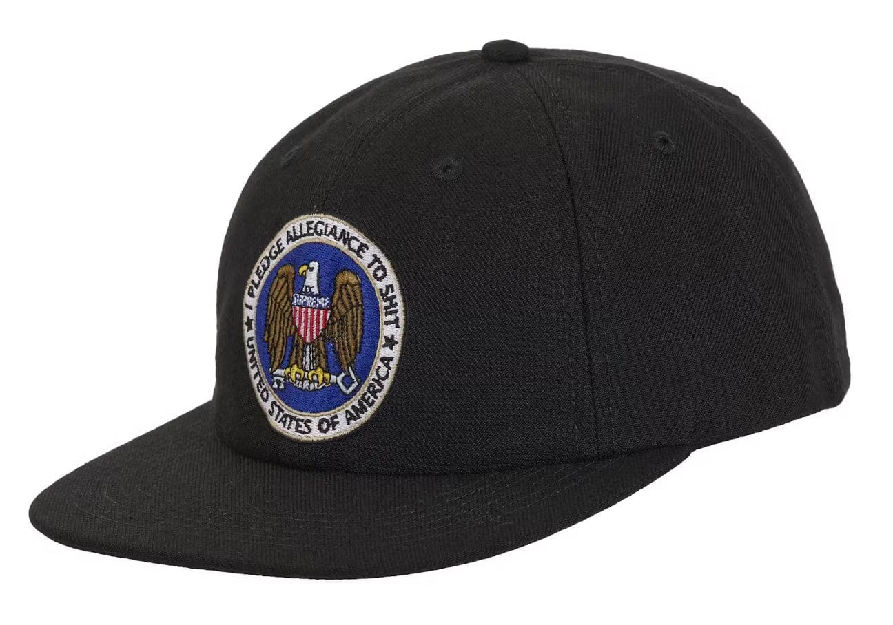 Supreme Pledge Allegiance 6-Panel Cap (FW25) Black