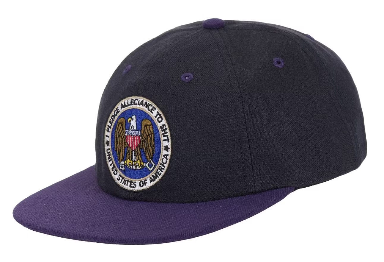 Supreme Pledge Allegiance 6-Panel Cap (FW25) Navy