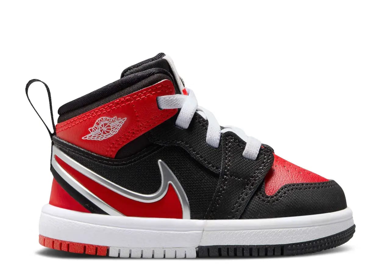 Air Jordan Jordan 1 Mid RM EasyOn Black White University Red (TD)