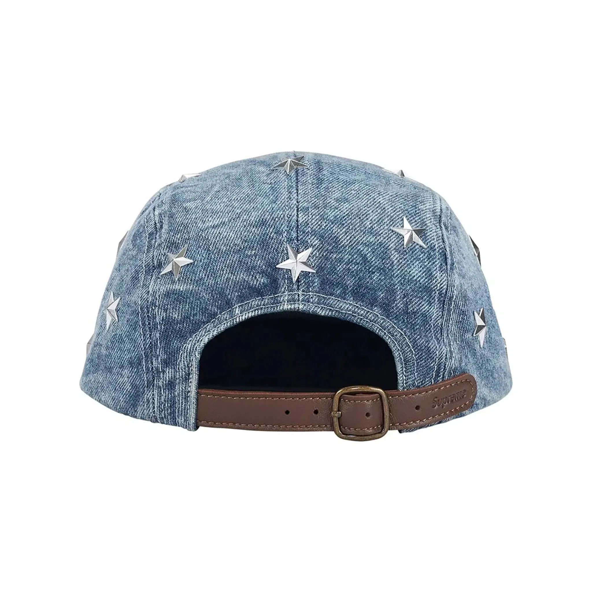 Supreme Stars Studded Denim Camp Cap Washed Indigo (SS26)