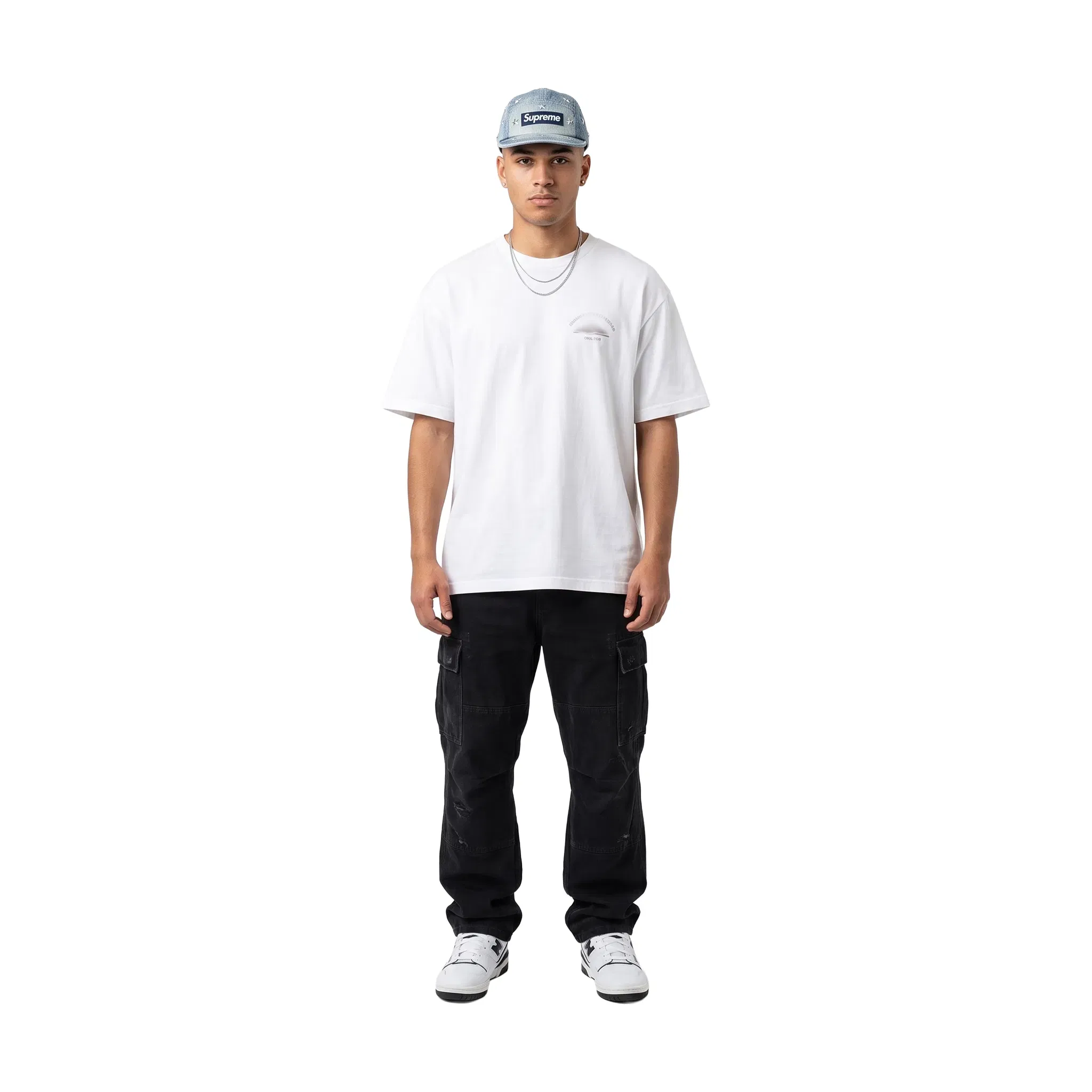 Supreme Stars Studded Denim Camp Cap Washed Indigo (SS26)