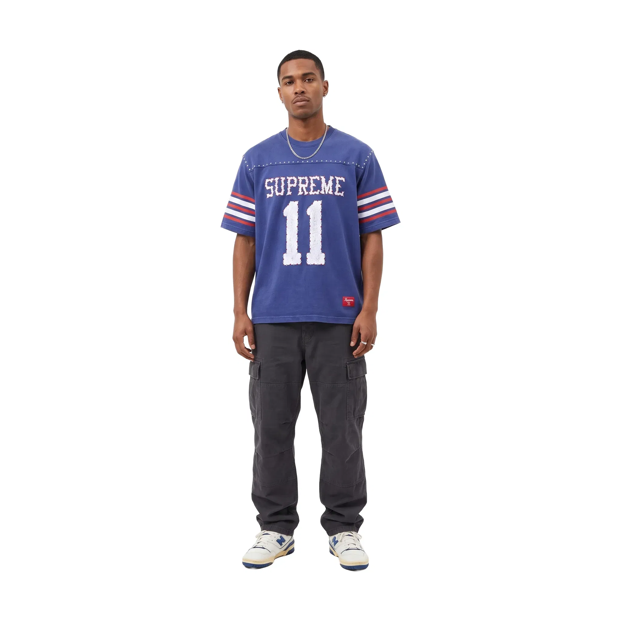 Supreme Studded Short Sleeved Football Tee Blue (SS26)