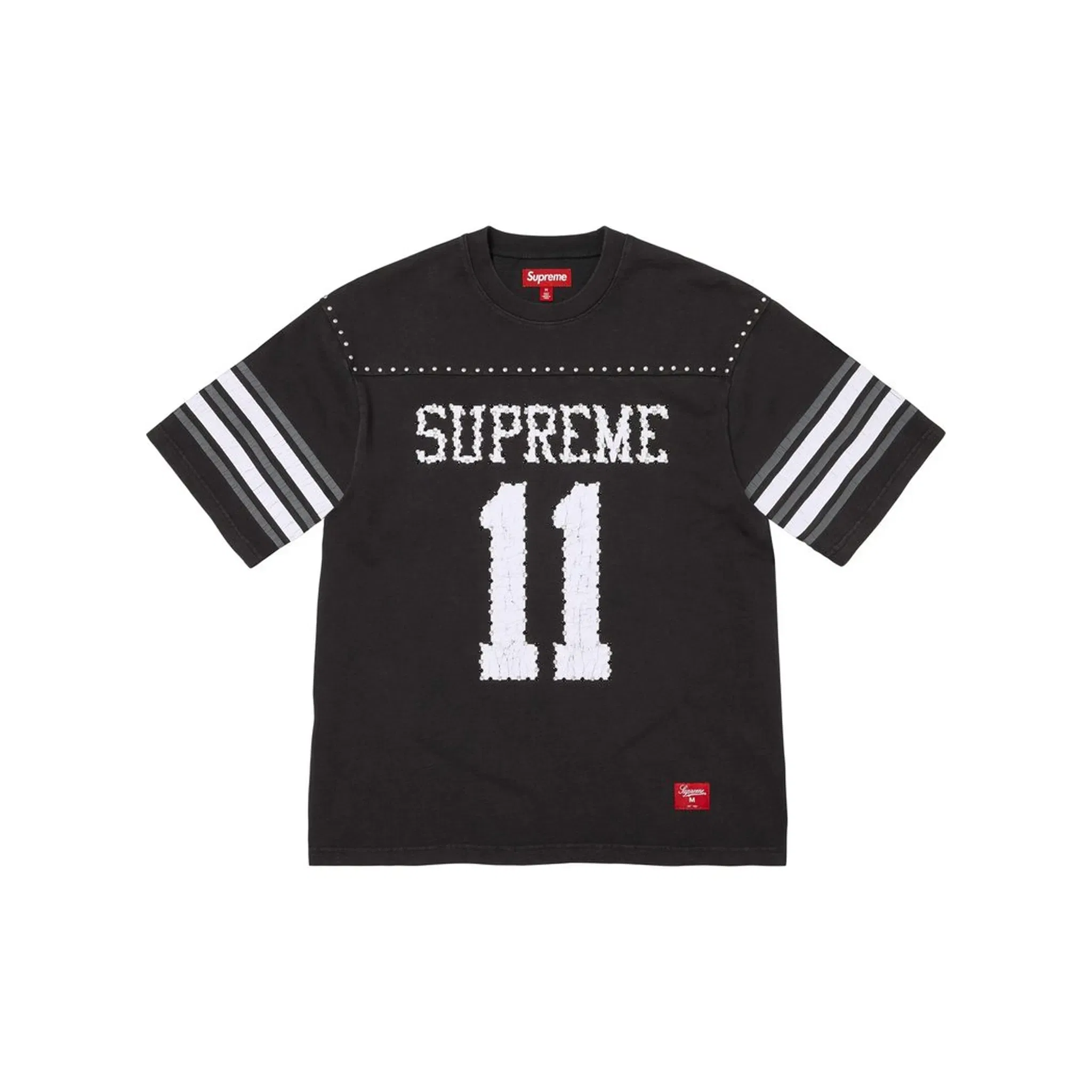 Supreme Studded Short Sleeved Football Tee Black (SS26)