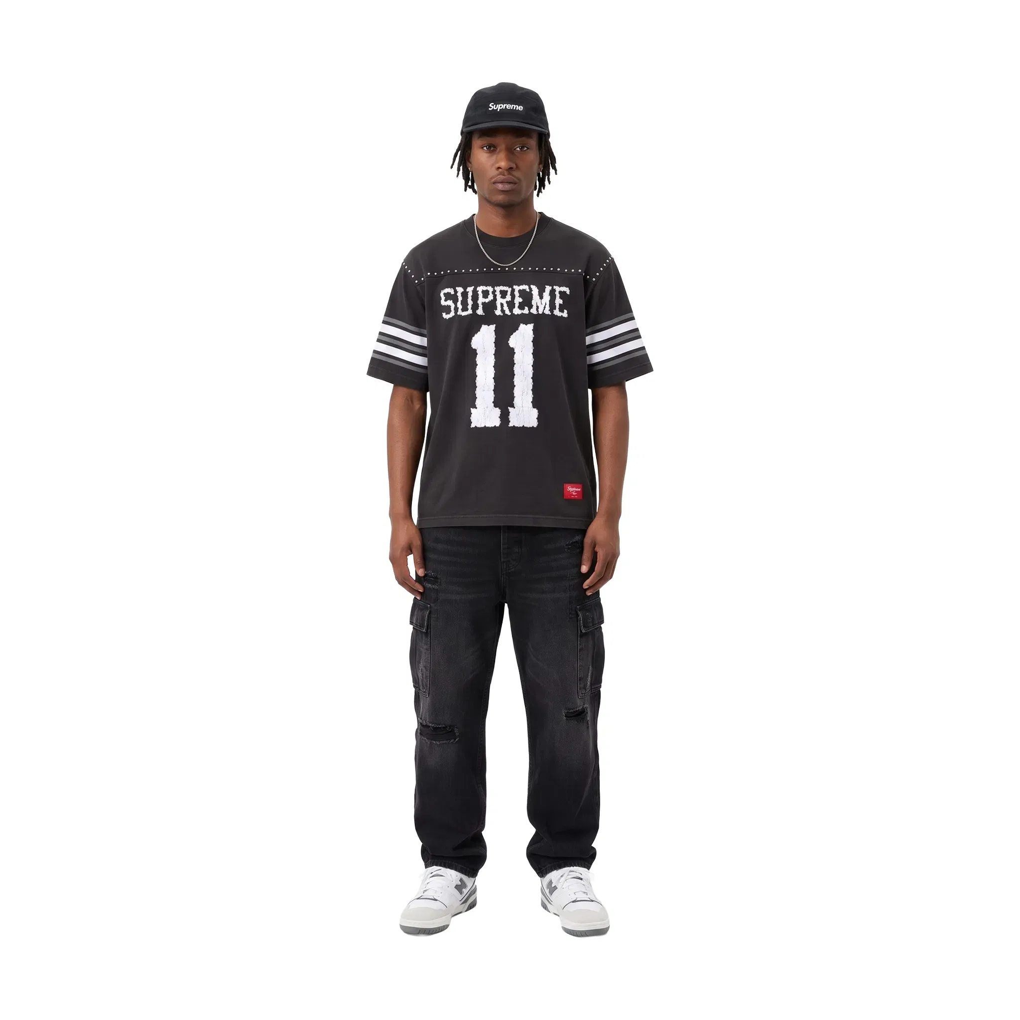 Supreme Studded Short Sleeved Football Tee Black (SS26)