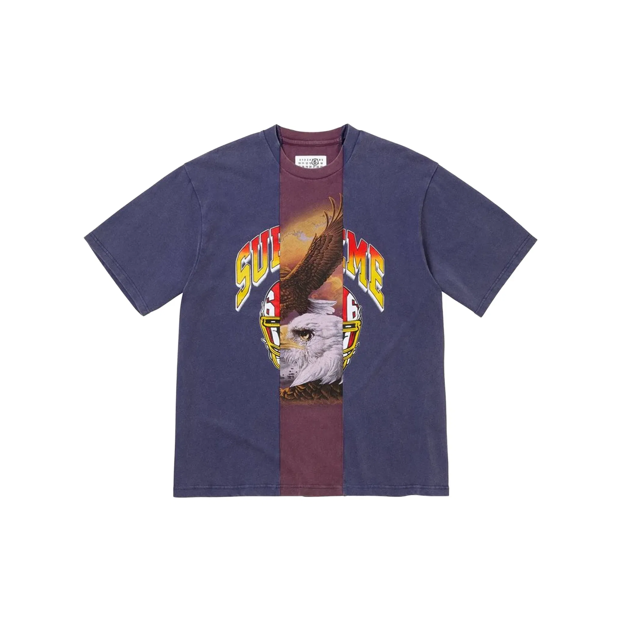 Supreme®/MM6 Maison Margiela Split Short Sleeved Tee Navy (SS26)
