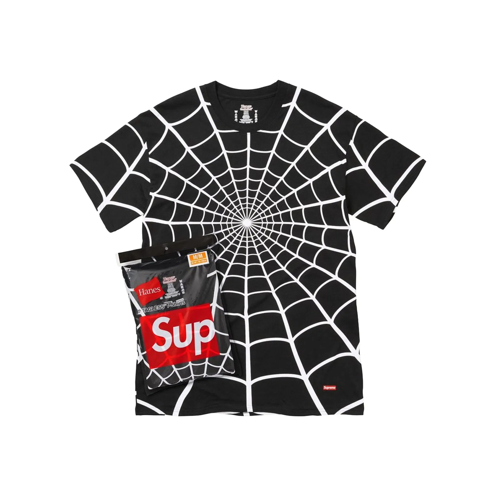 Supreme®/Hanes® Spider-Man Tagless 2 Pack Tee Black (SS26)