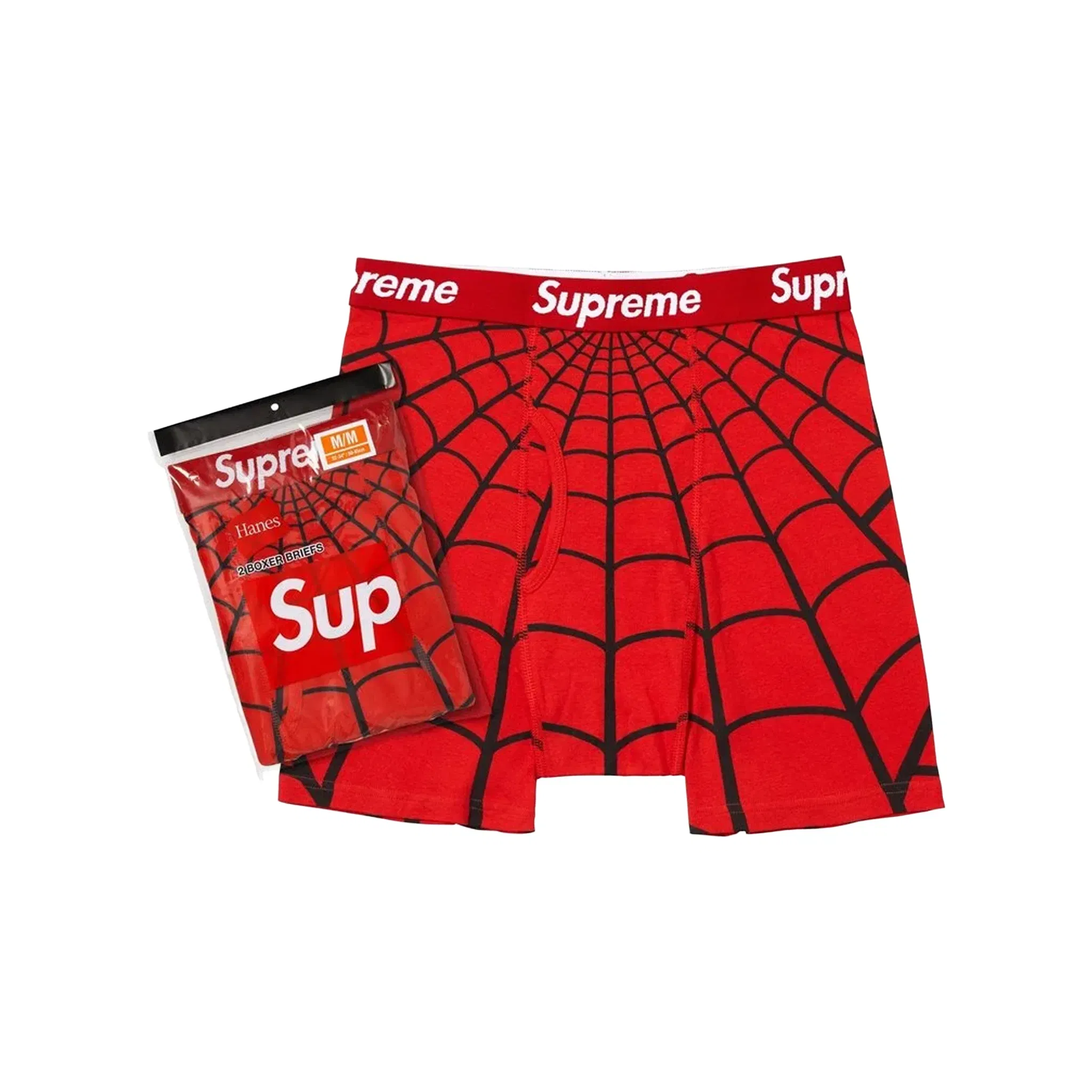 Supreme®/Hanes® Spider-Man 2 Pack Boxer Briefs Red (SS26)