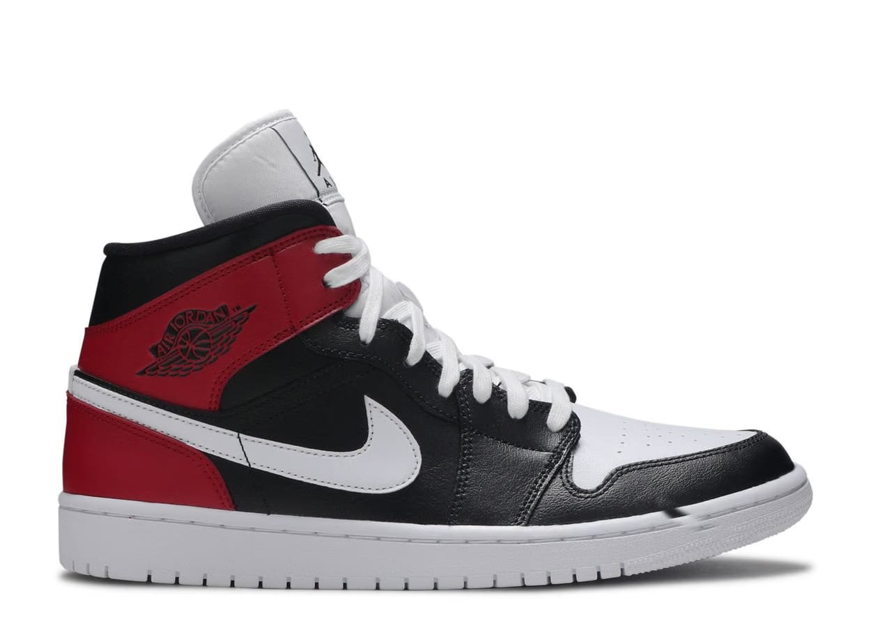 Air Jordan Jordan 1 Mid Black Noble Red (Women's)