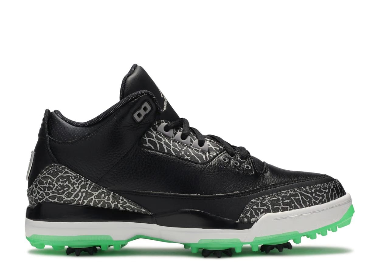 Air Jordan Jordan 3 Retro Golf Black Green Glow