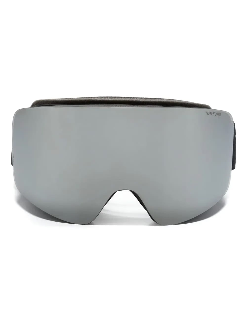 logo-band mirrored-lenses ski goggles