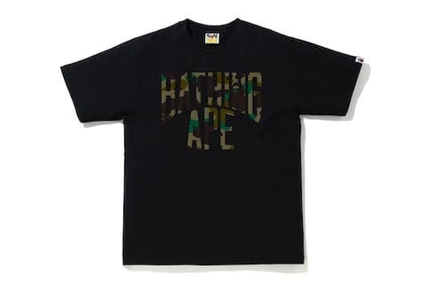BAPE 1st Camo NYC Logo Tee Black/Green