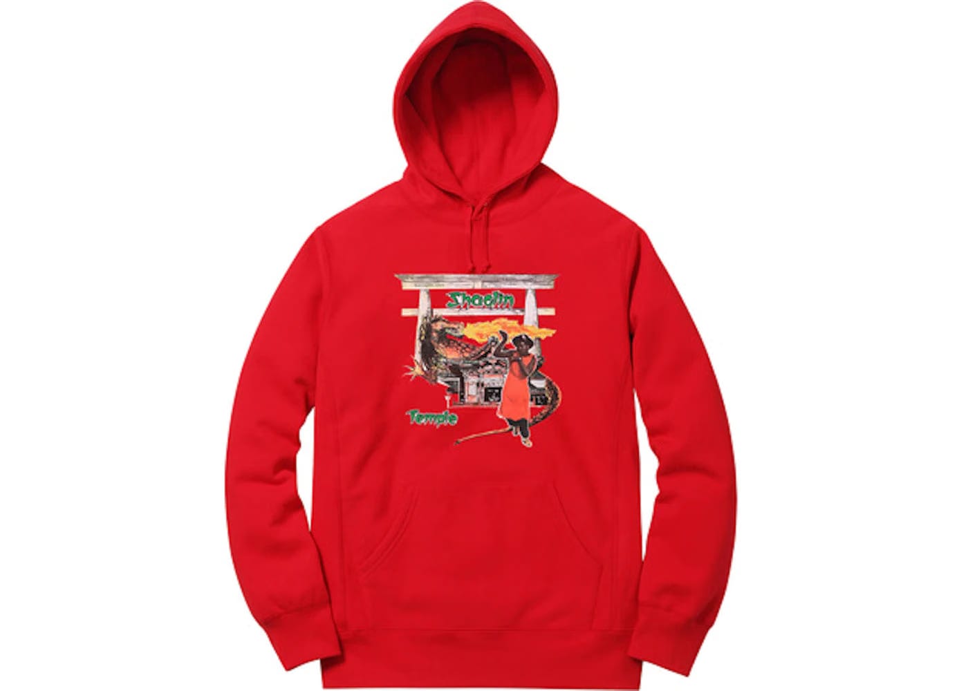 Supremearchive Barrington Levy Jah Life Shaolin Temple Hoodie Red (WORN)