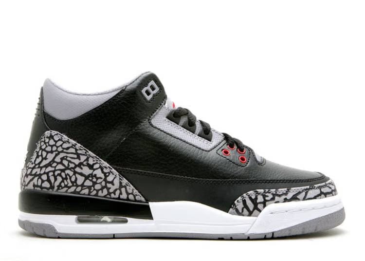 Air Jordan Jordan 3 Retro Black Cement CDP (2008) (GS) (WORN)