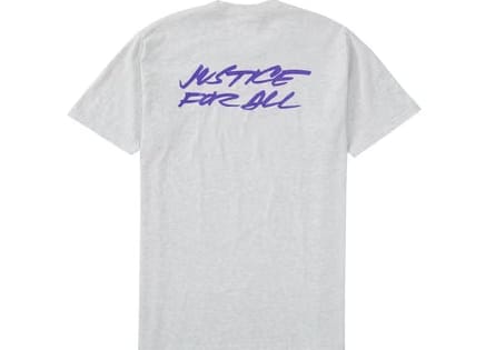 Supreme Futura Logo Tee Ash Grey (WORN)