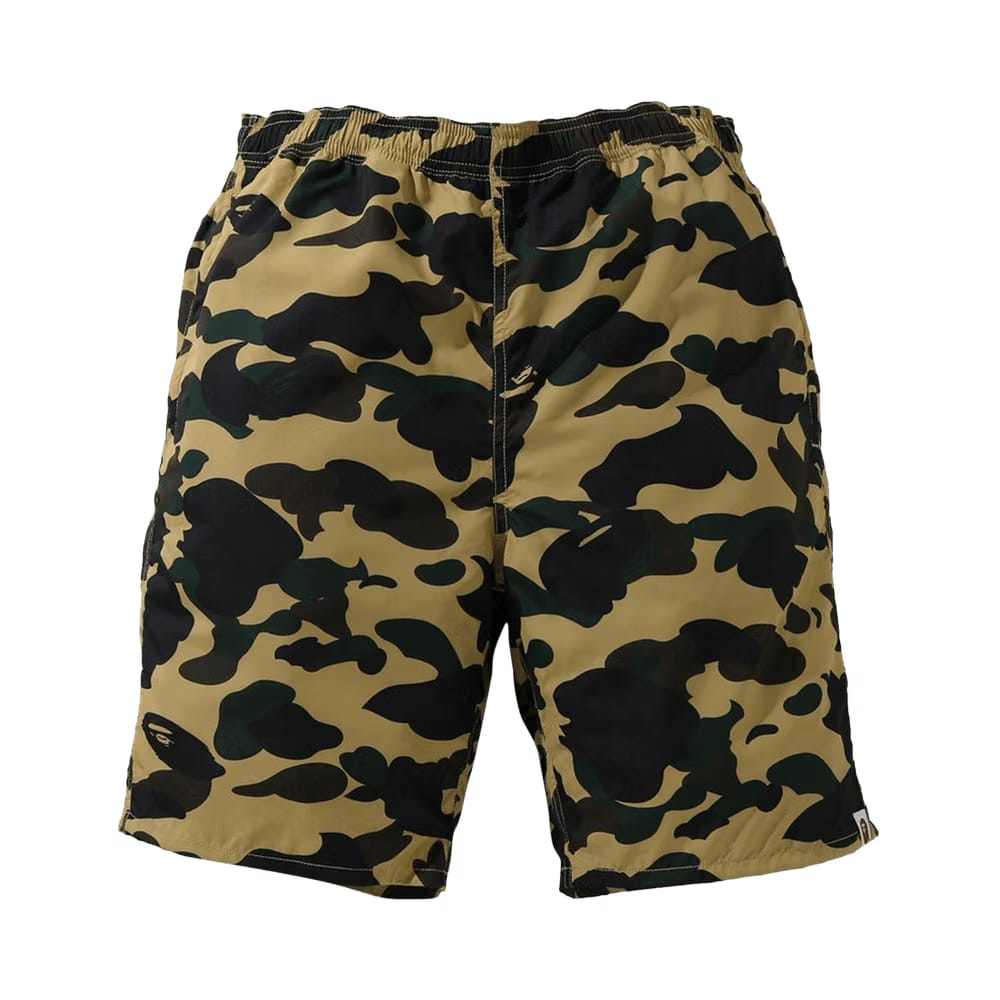 BAPE 1st Camo Beach Shorts Yellow