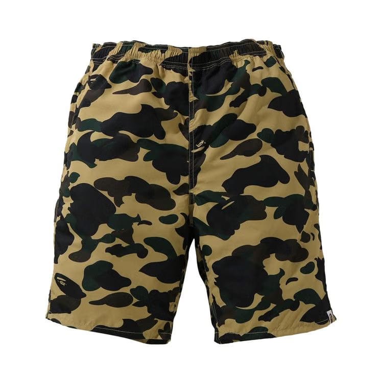 BAPE 1st Camo Beach Shorts Yellow