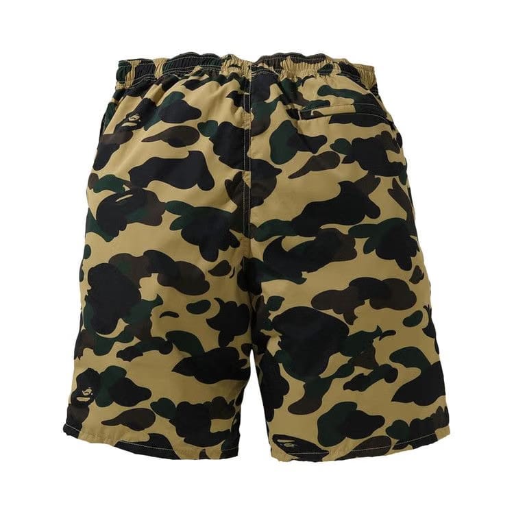 BAPE 1st Camo Beach Shorts Yellow