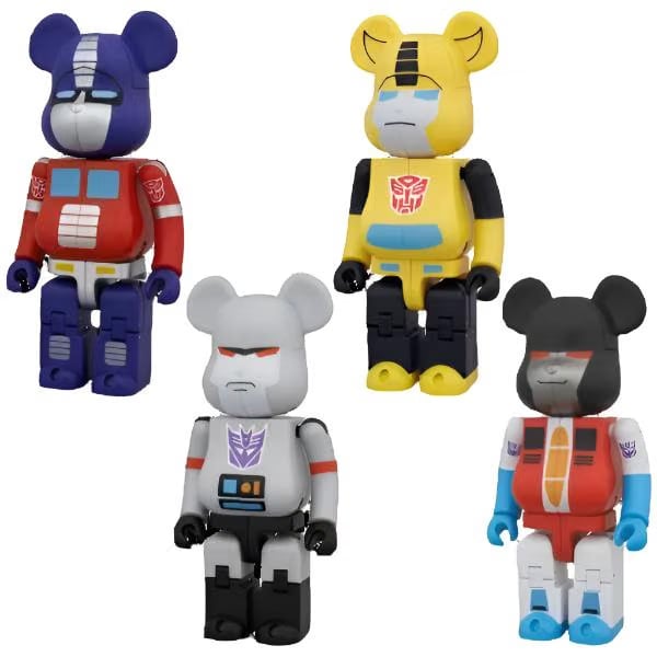 MEDICOM TOY Bearbrick Takara Tomy Transformers Set 200%