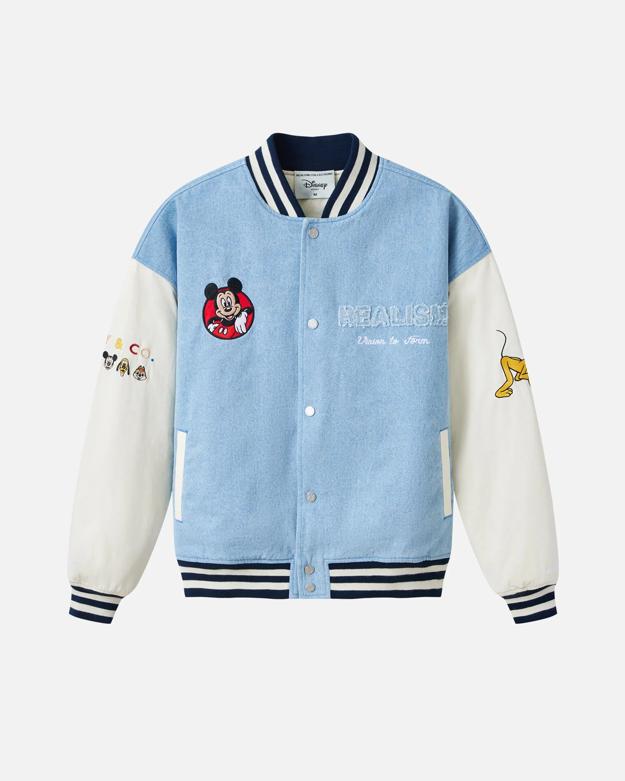 Realism SSS REALISM AND DISNEY CHARACTER VARSITY JACKET WASHED BLUE