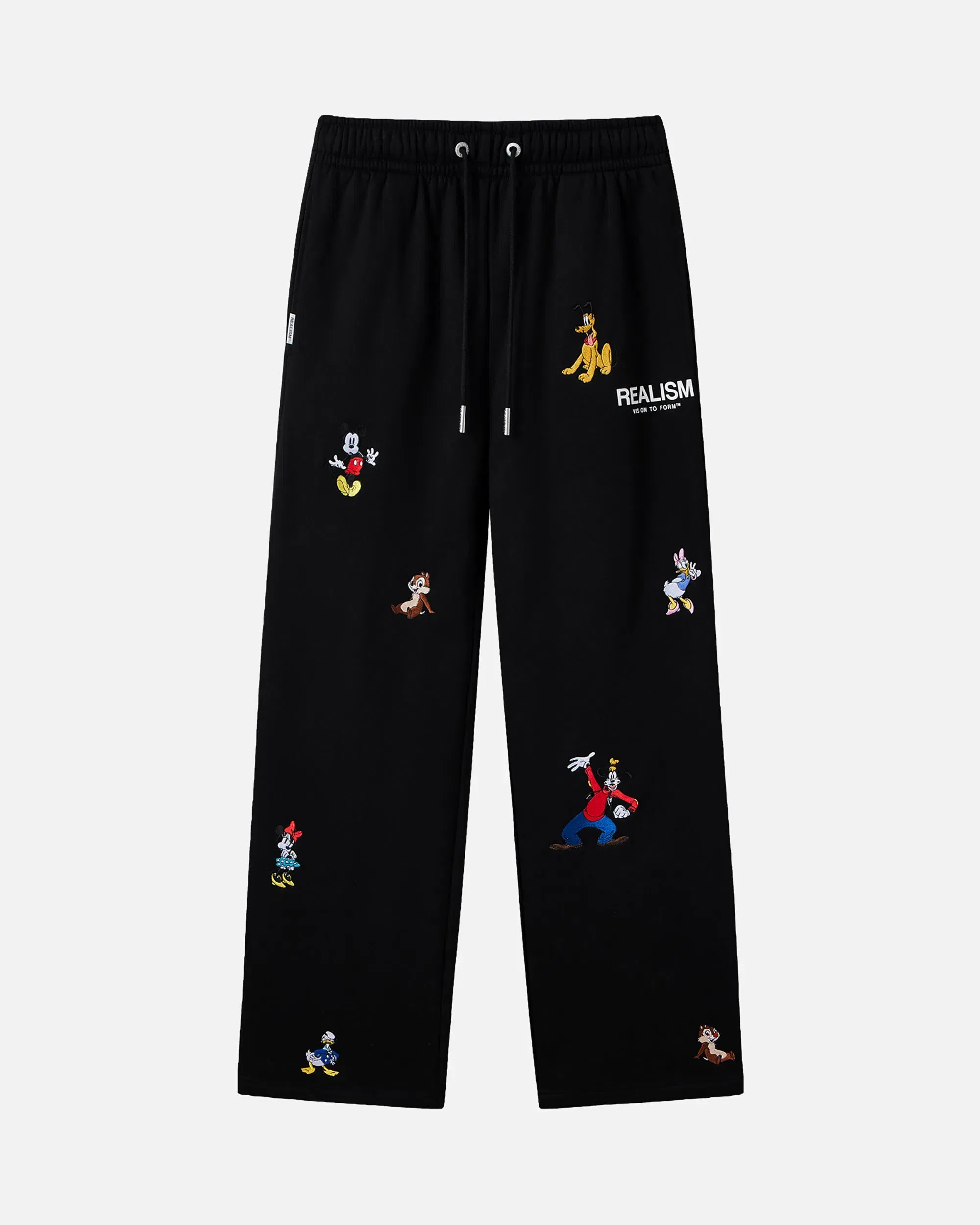 Realism SSS REALISM AND DISNEY BACK TO FRONT SWEATPANTS OPEN LEG BLACK