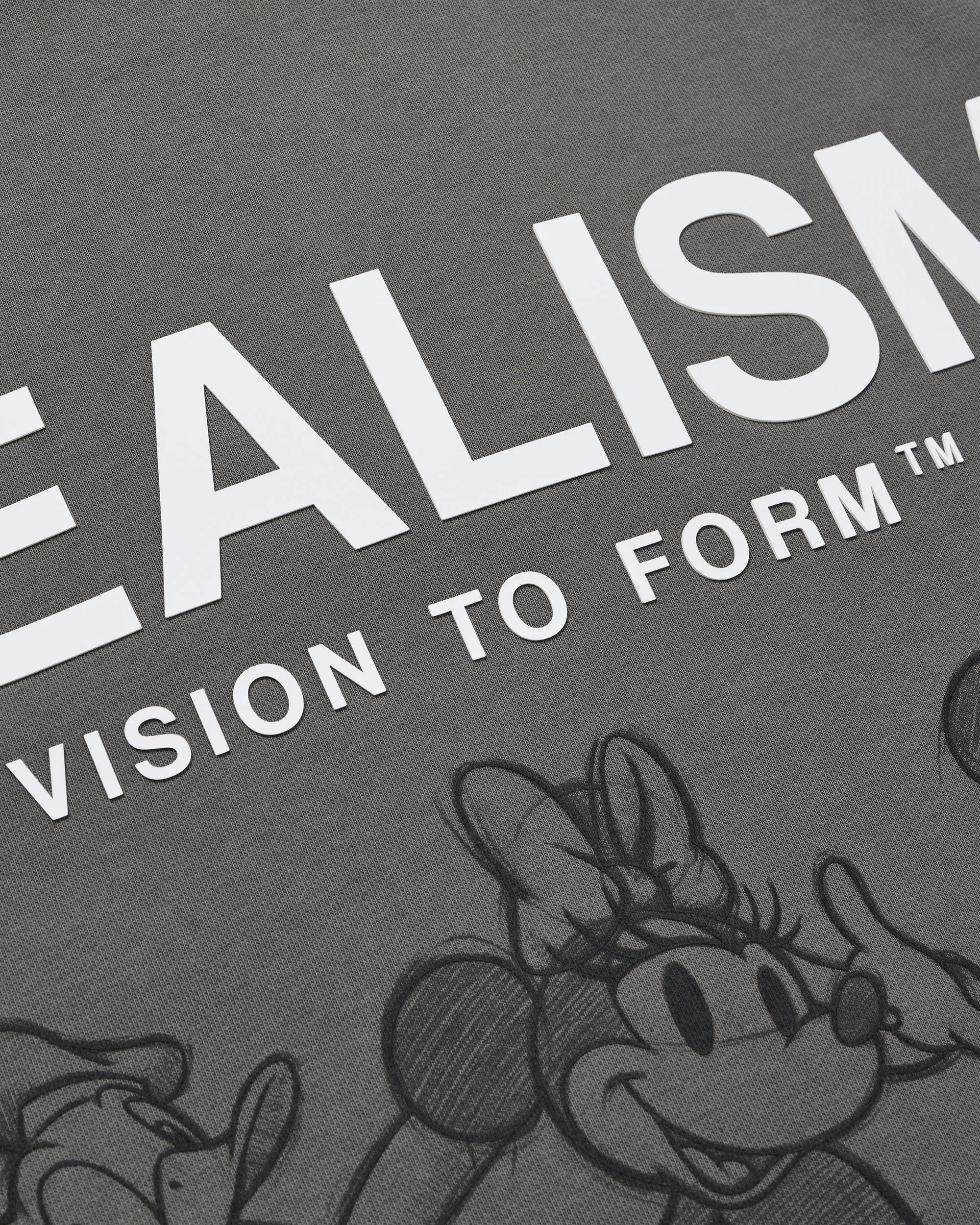 Realism SSS REALISM AND DISNEY MICKEY & FRIENDS SKETCH ZIP HOODIE COOL GREY