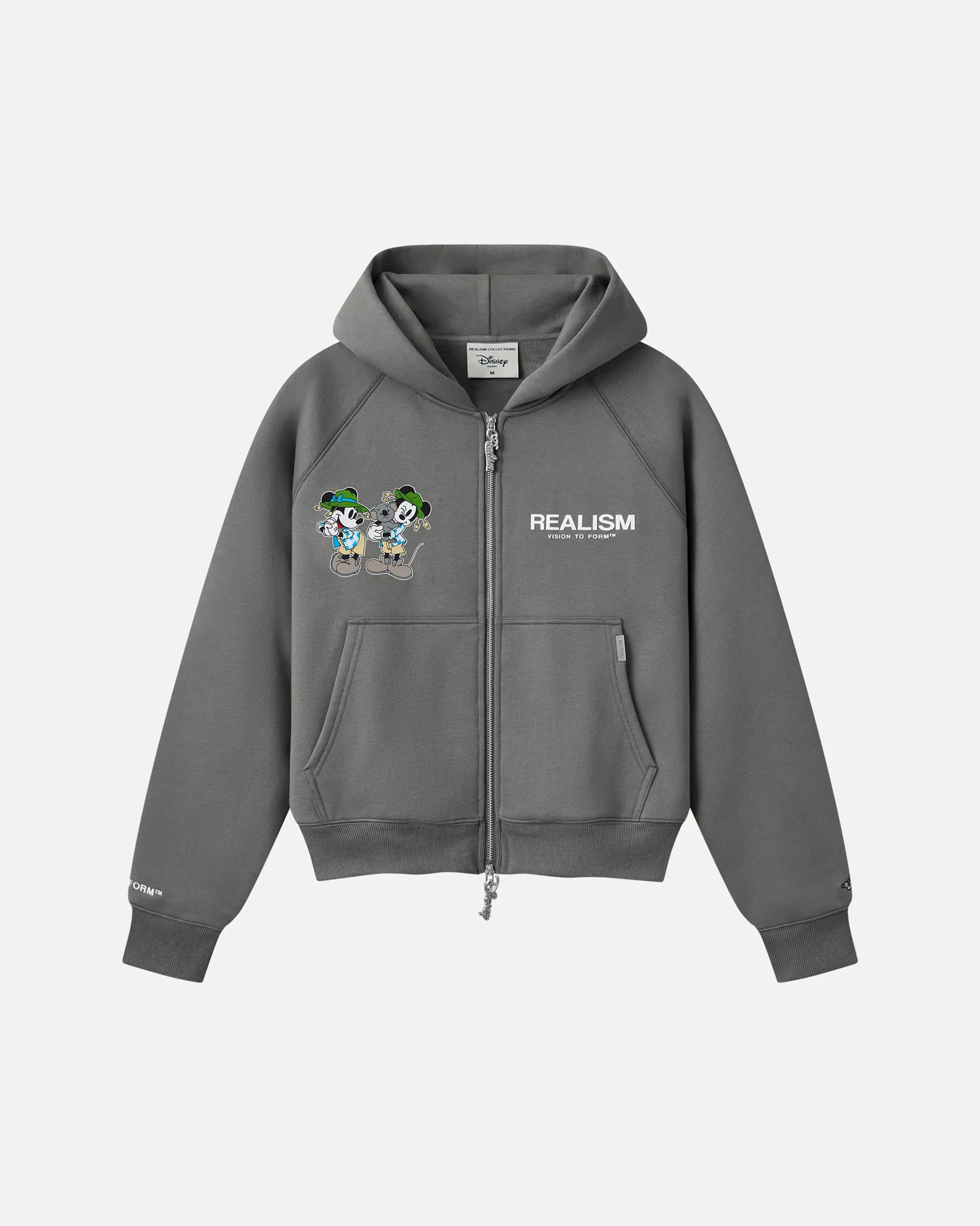 Realism SSS REALISM AND DISNEY OI OI ZIP HOODIE COOL GREY