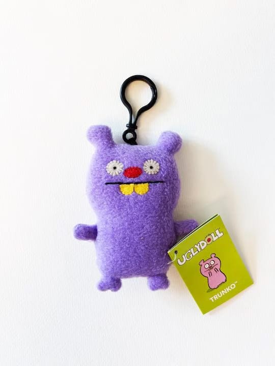 Uglydoll Trunko mini plush backpack clip