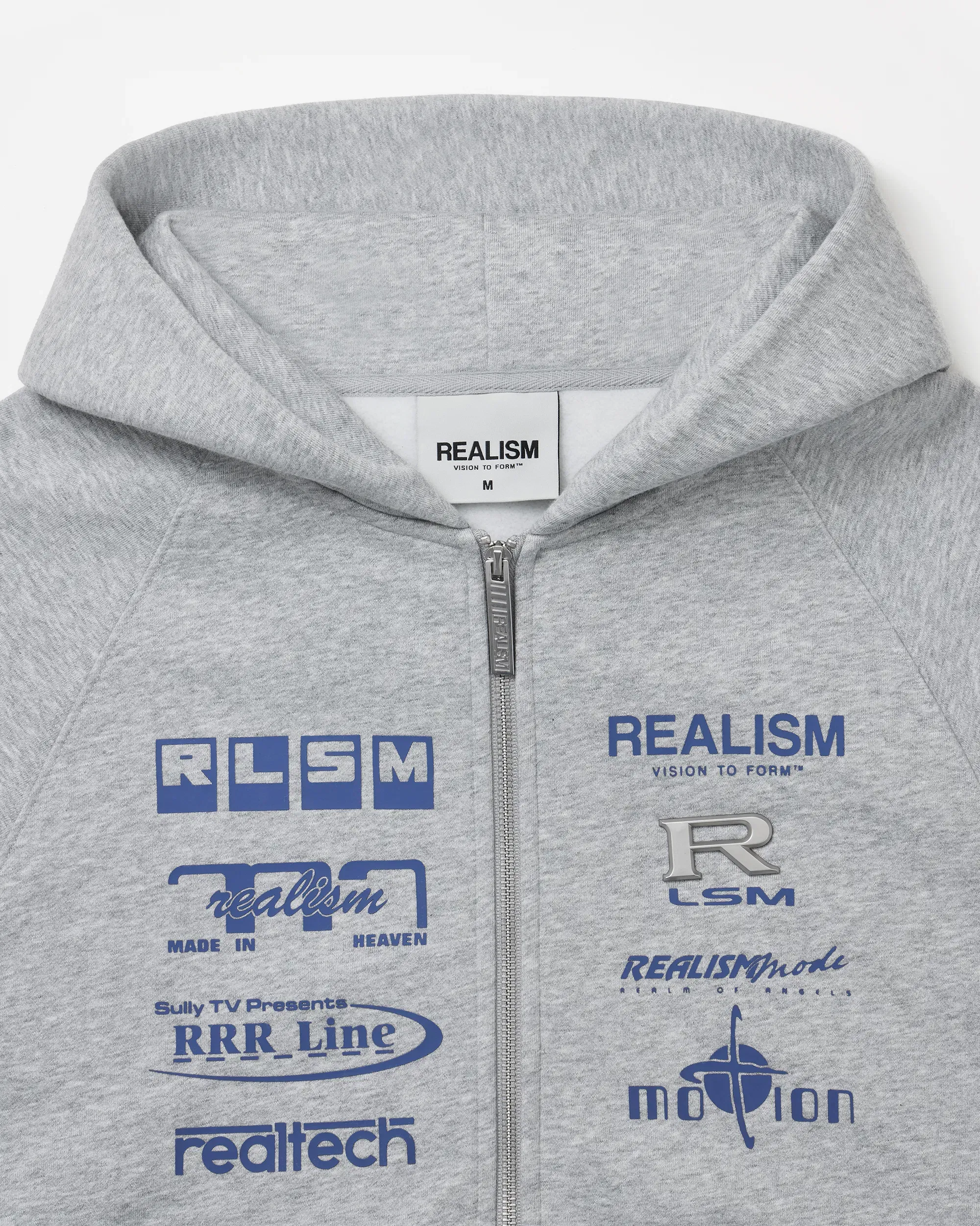 Realism SSS REALISM R-LINE ZIP HOODIE GREY MARLE