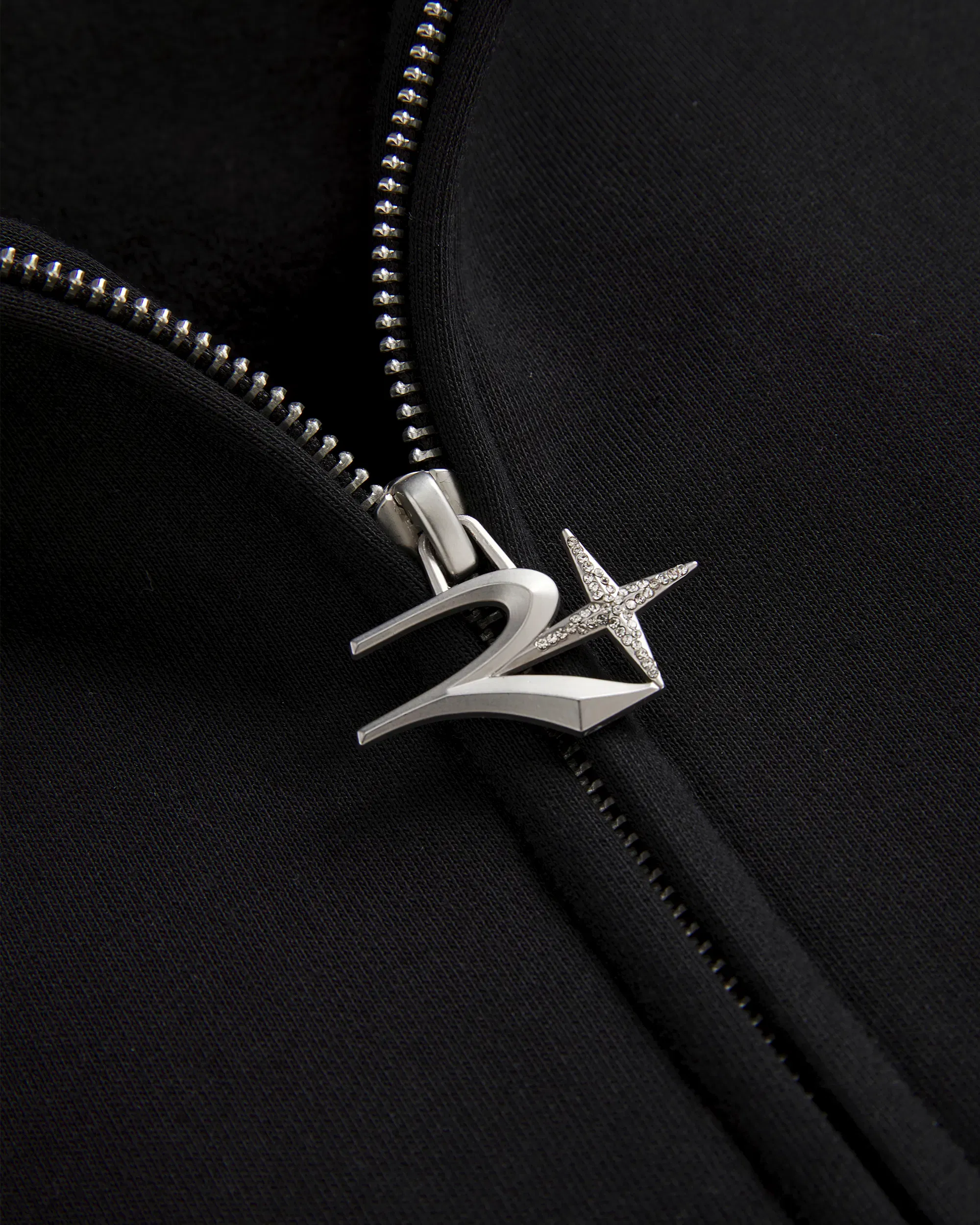 Realism SSS REALISM GLIMMER LOGO ZIP HOODIE V2 BLACK