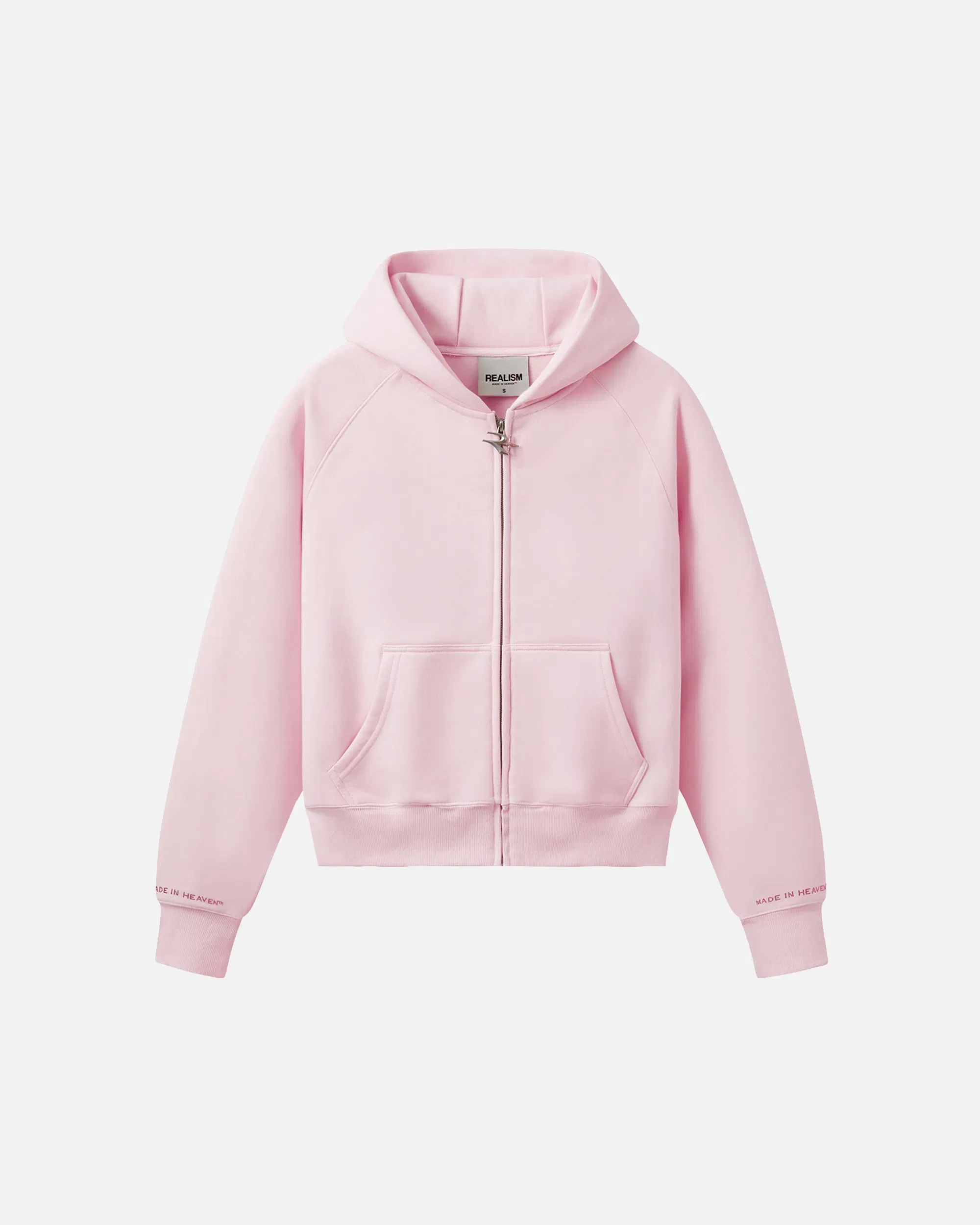 Realism SSS REALISM GLIMMER LOGO ZIP HOODIE V2 POWDER PINK