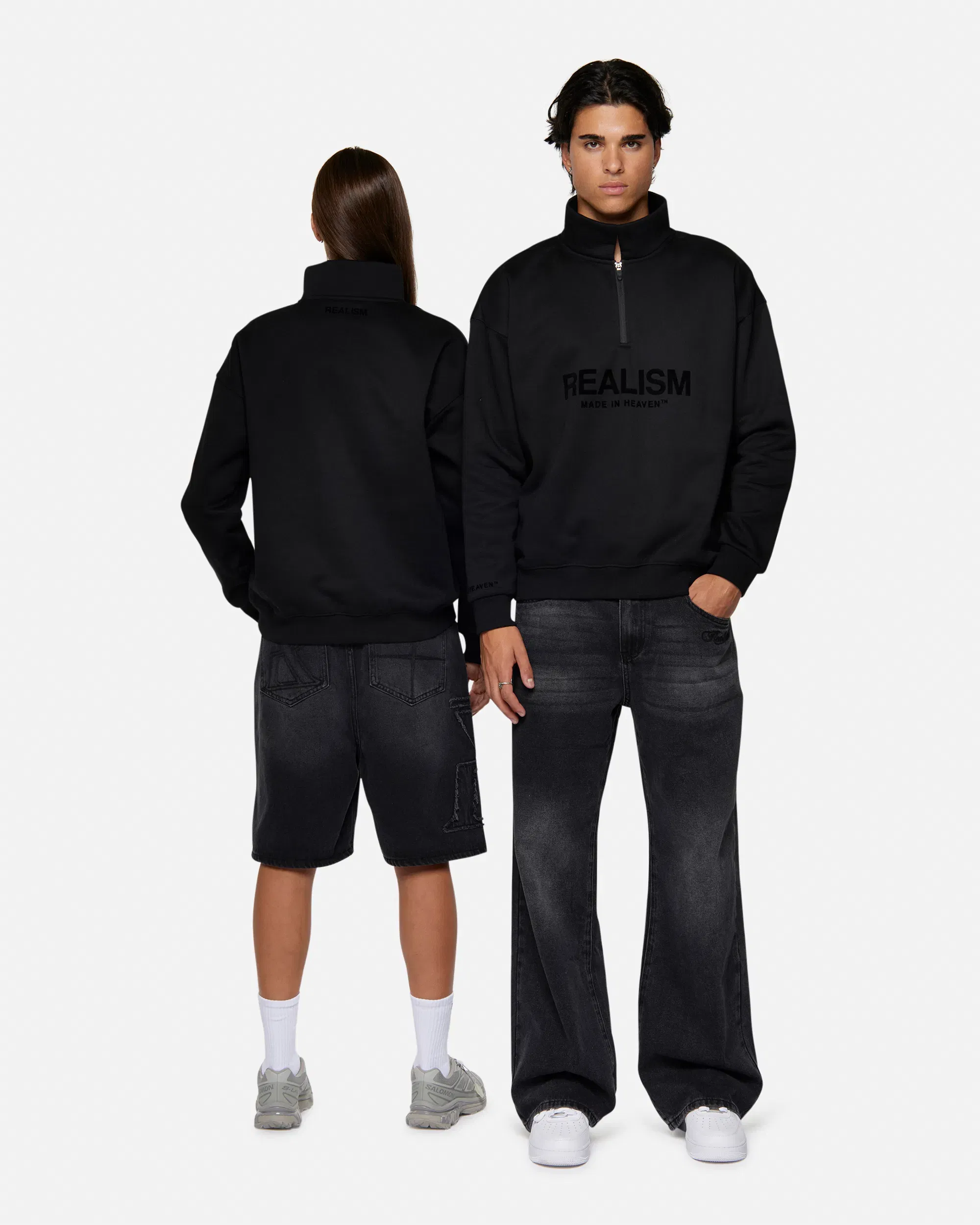 Realism SSS REALISM ELITE HALF ZIP SWEATER BLACK