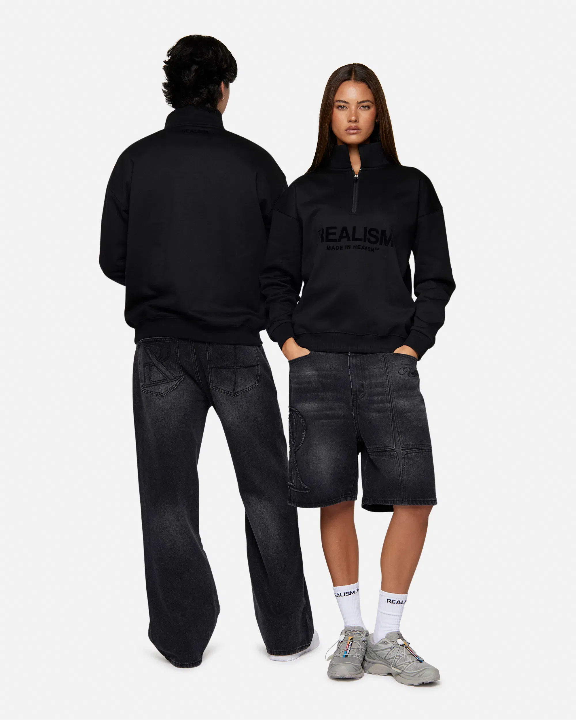 Realism SSS REALISM ELITE HALF ZIP SWEATER BLACK