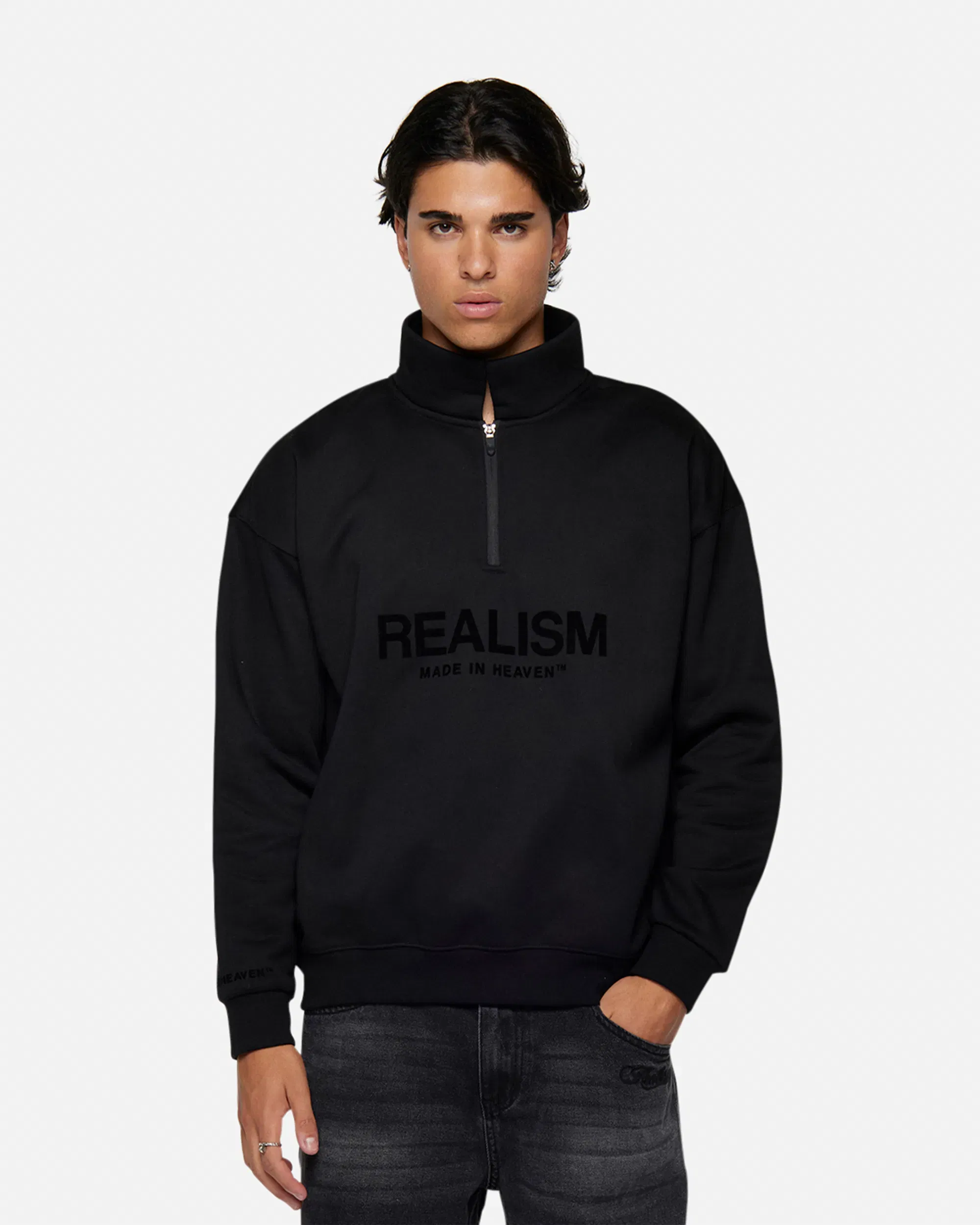 Realism SSS REALISM ELITE HALF ZIP SWEATER BLACK