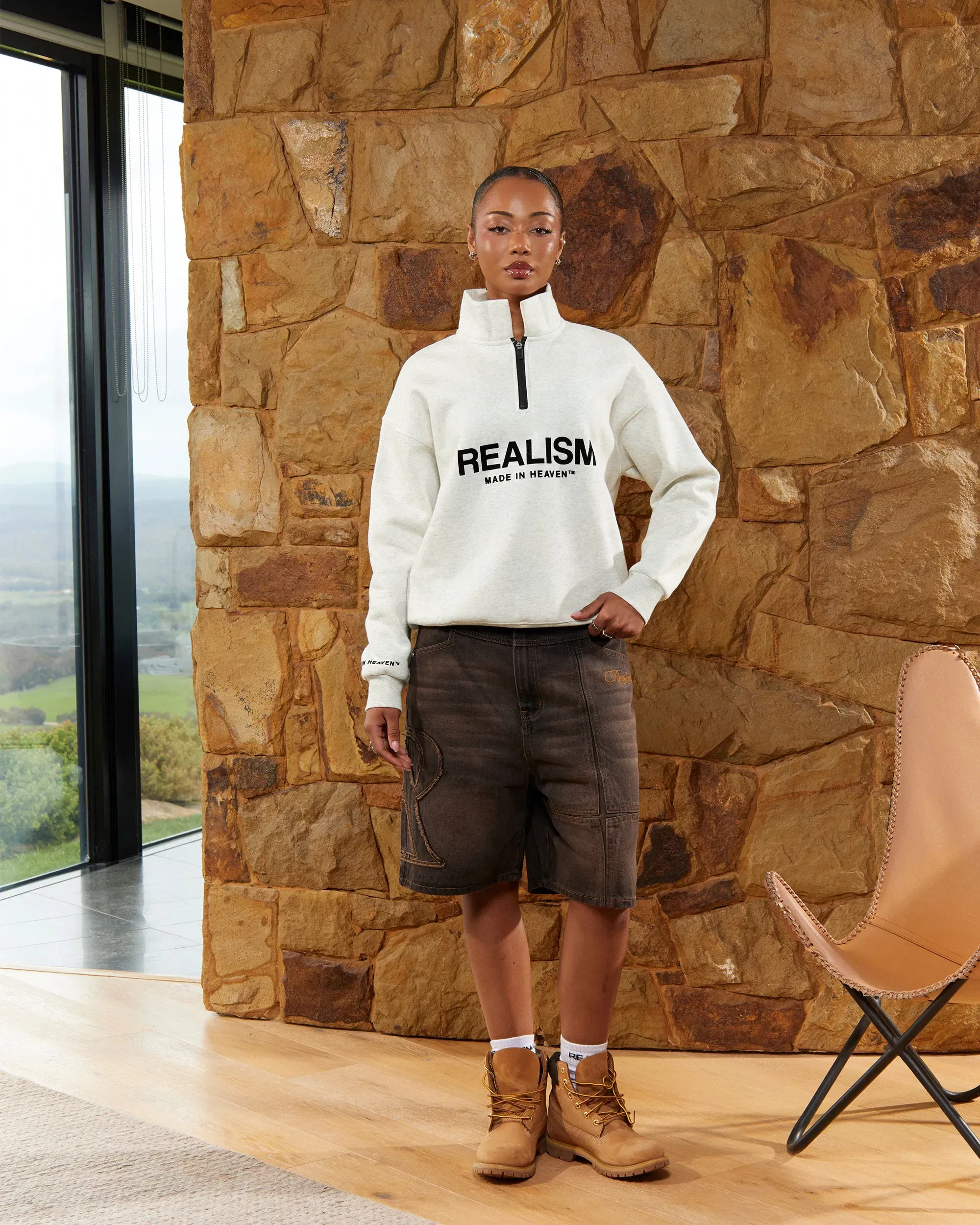 Realism SSS REALISM ELITE HALF ZIP SWEATER OATMEAL