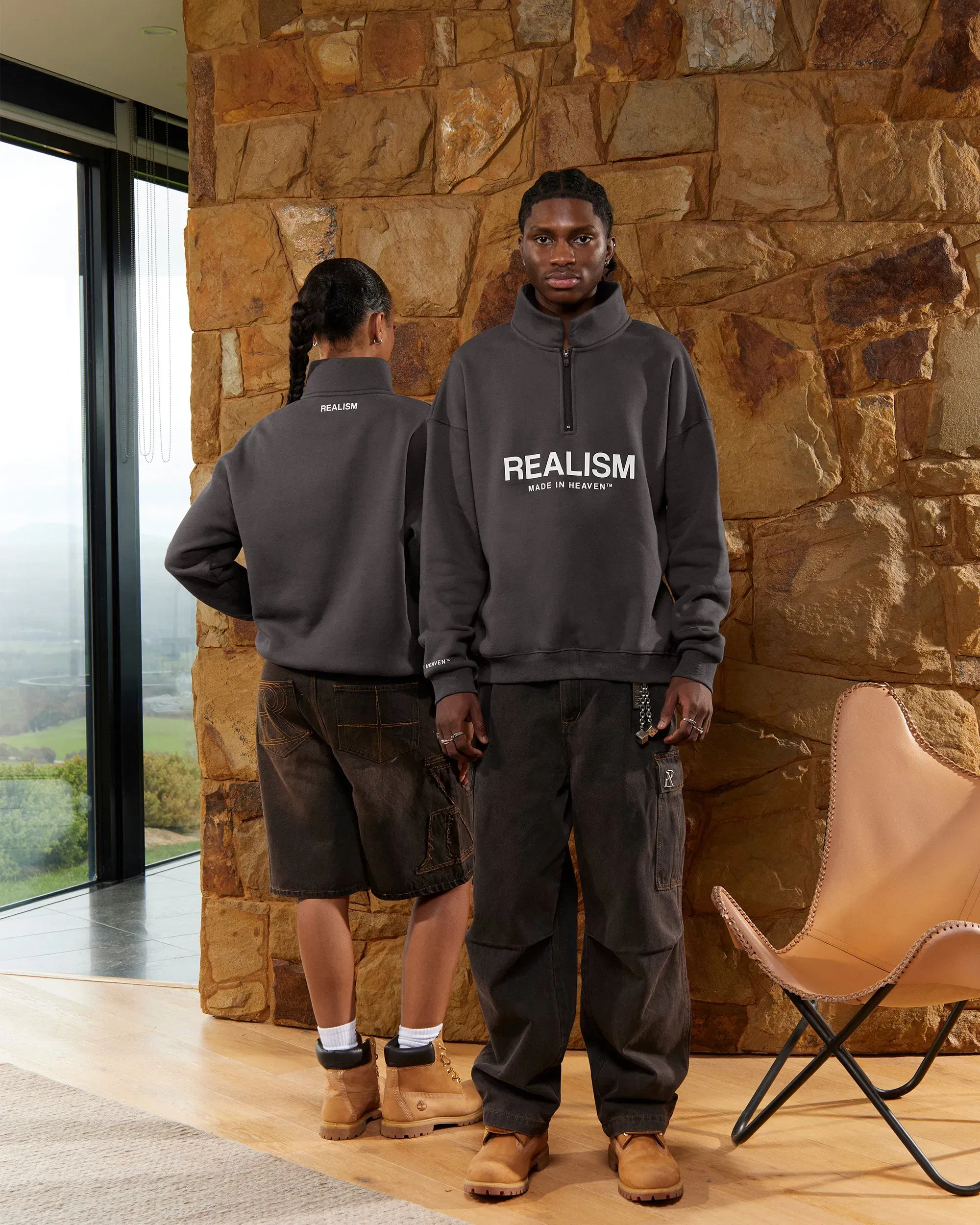 Realism SSS REALISM ELITE HALF ZIP SWEATER ASPHALT