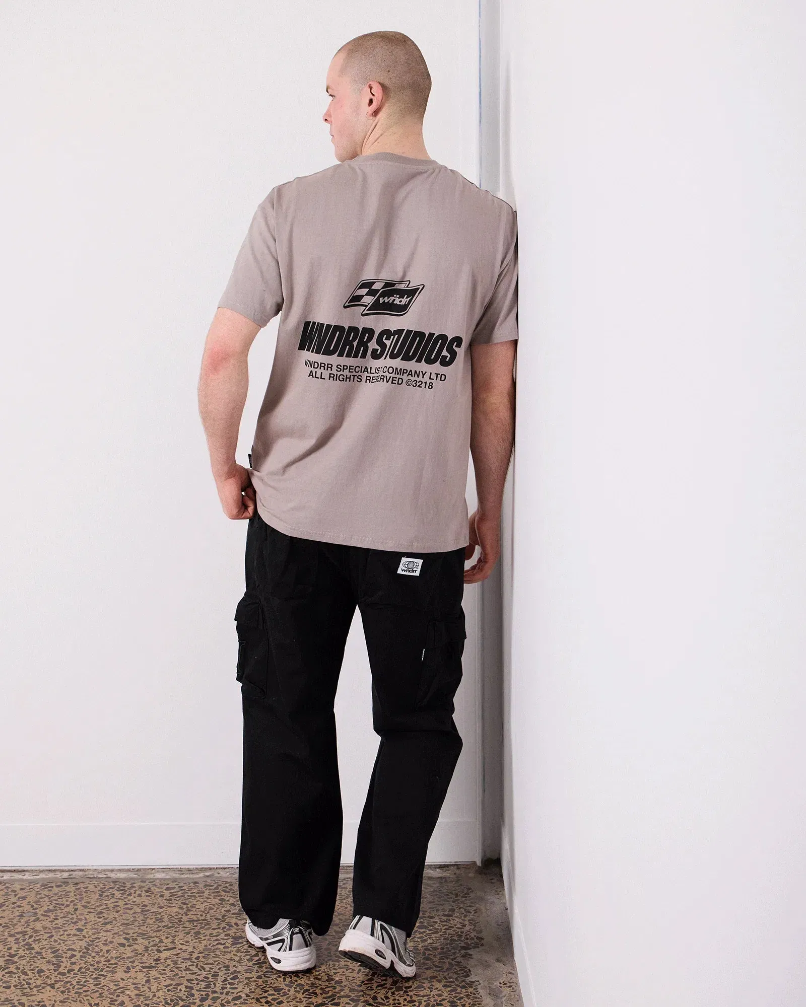 WNDRR Apex Box Fit Tee (Moon Grey)
