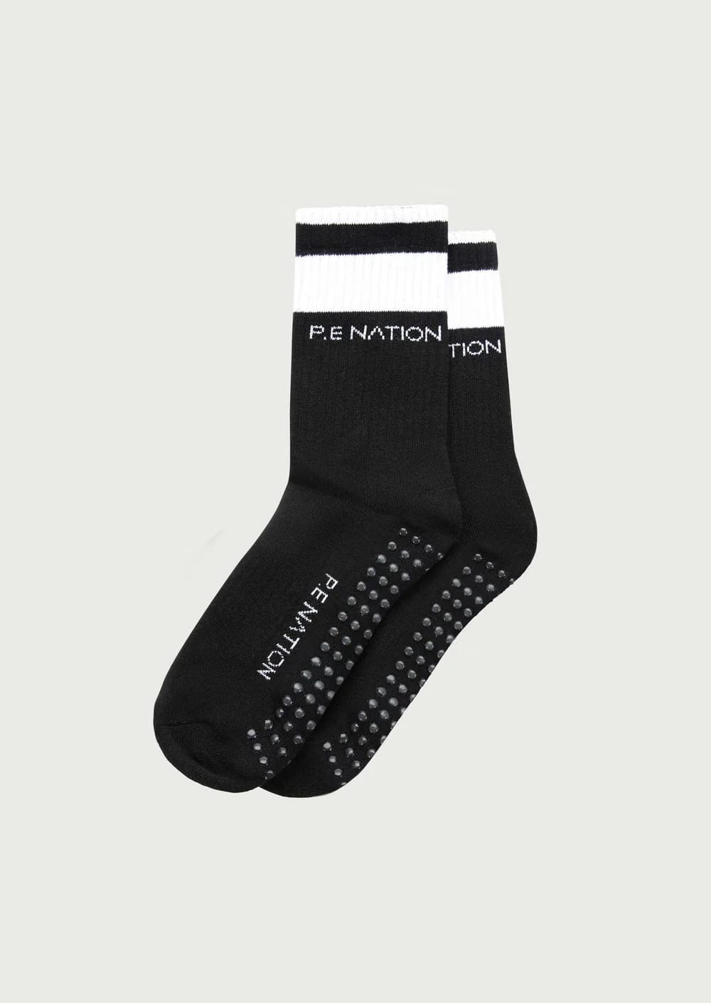 P.E Nation Homage Grip Crew Sock (Black)