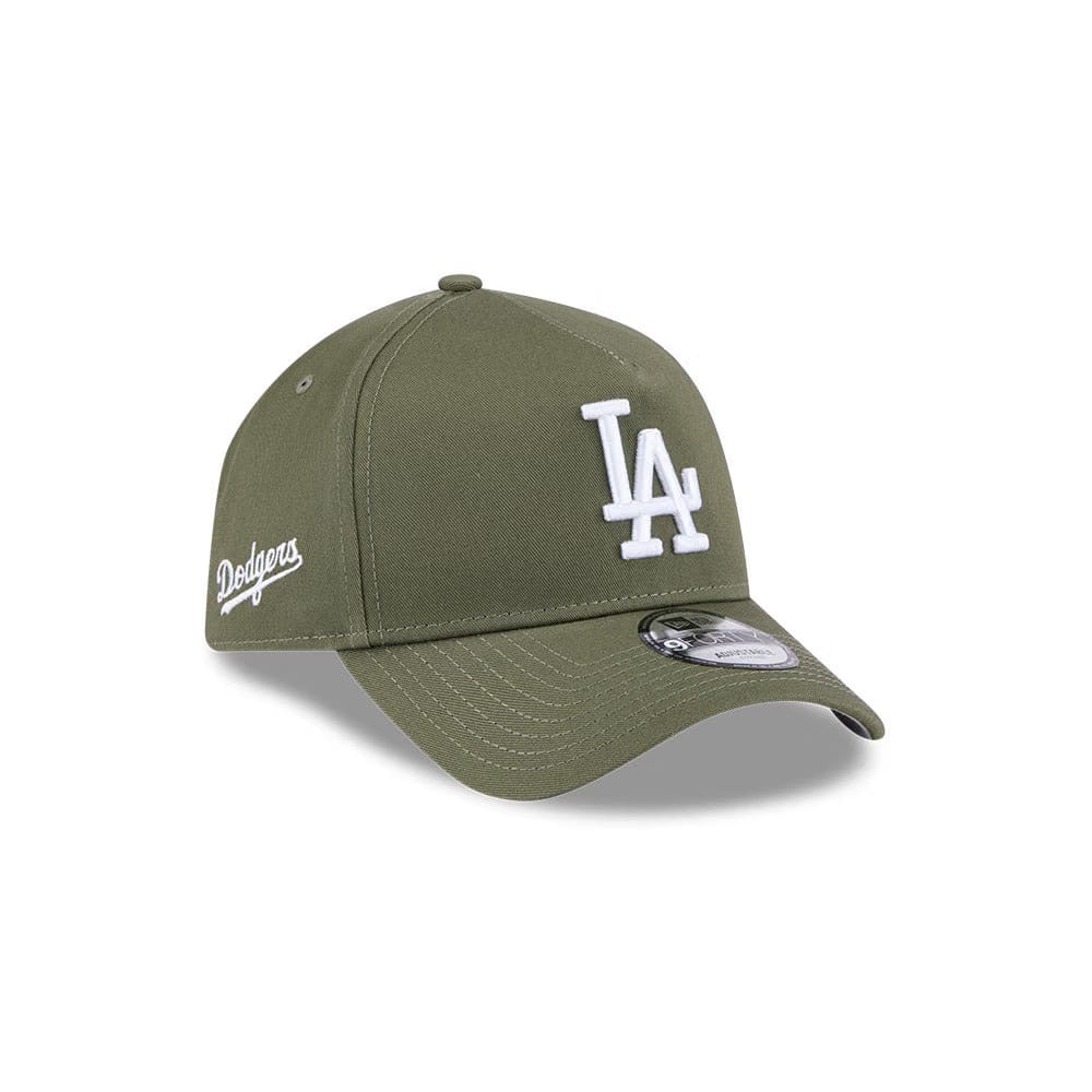 New Era L.A Dodgers “Script Logo” 9Forty A-Frame Cap (Khaki)